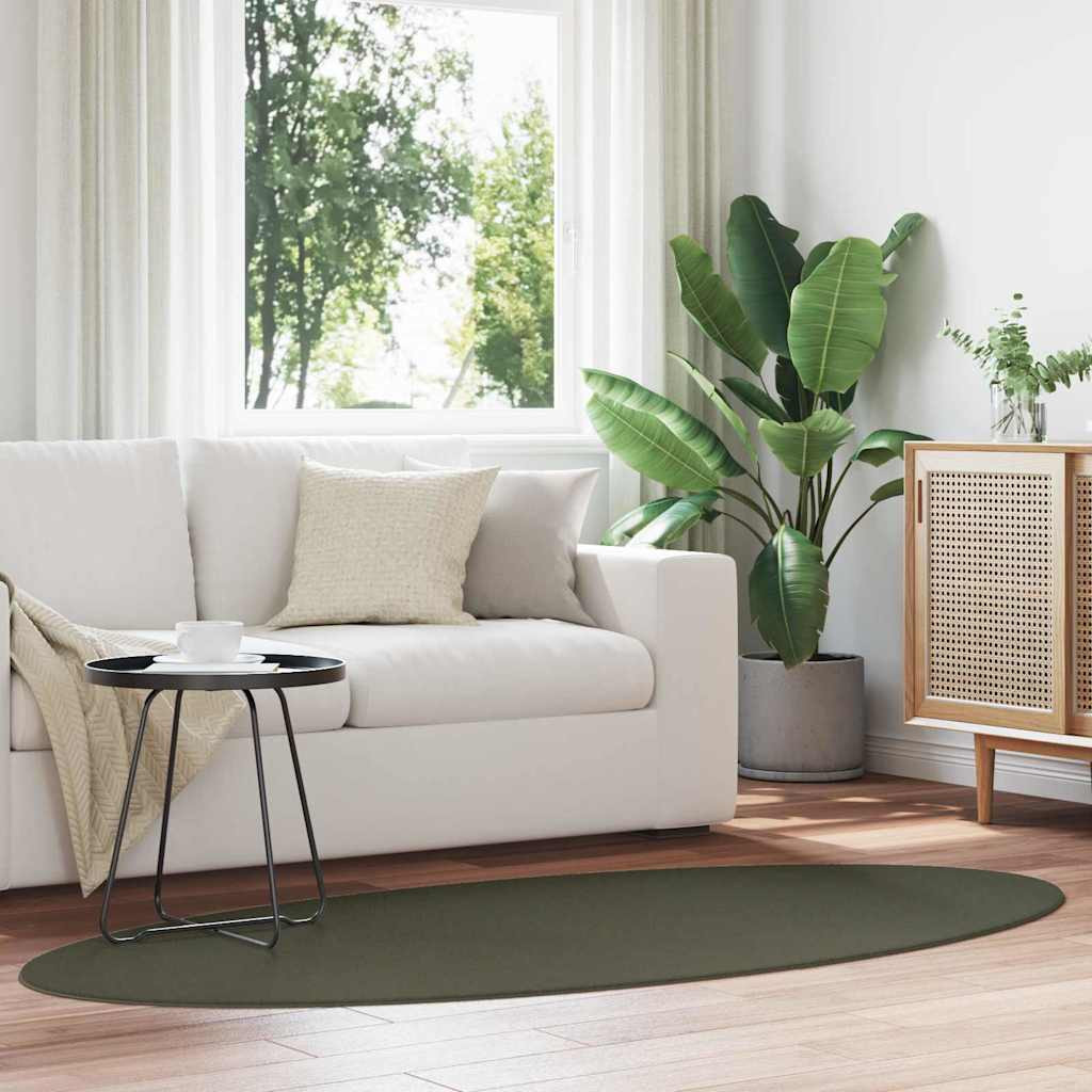 vidaXL Bereichsteppiche HUARTE Waldgrün 100 x 200 cm 100 %Polyester