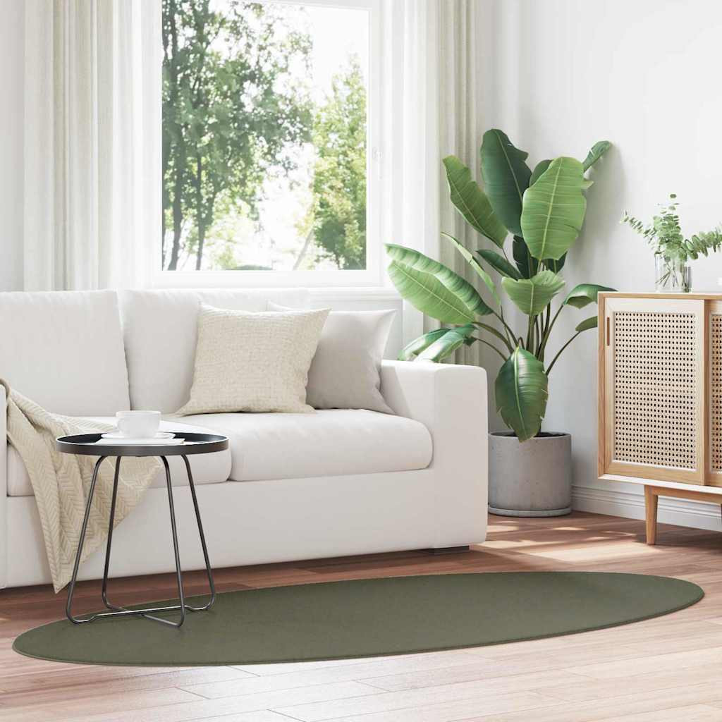 vidaXL Bereichsteppiche HUARTE Waldgrün 170 x 120 cm 100 %Polyester