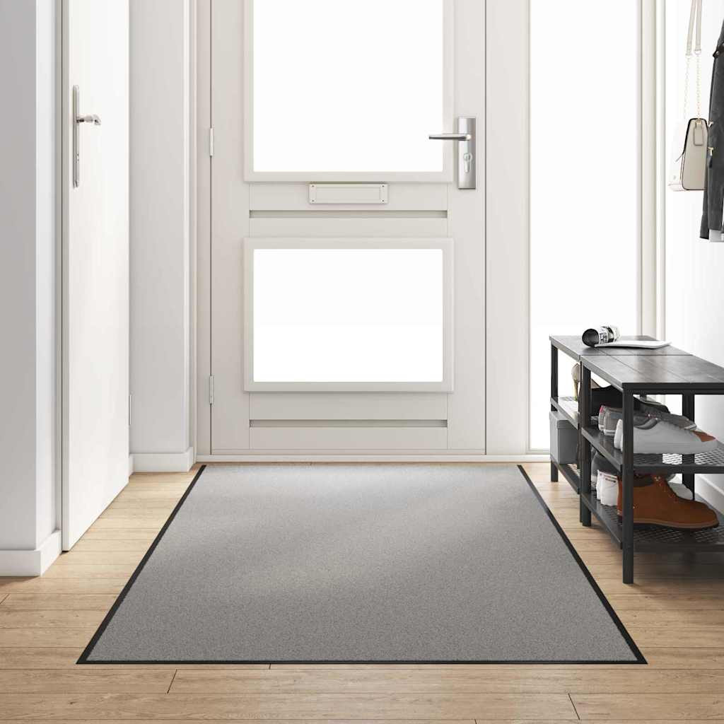 vidaXL Fußmatte Grau und Schwarz 120 x 250 cm 100% Polyamid