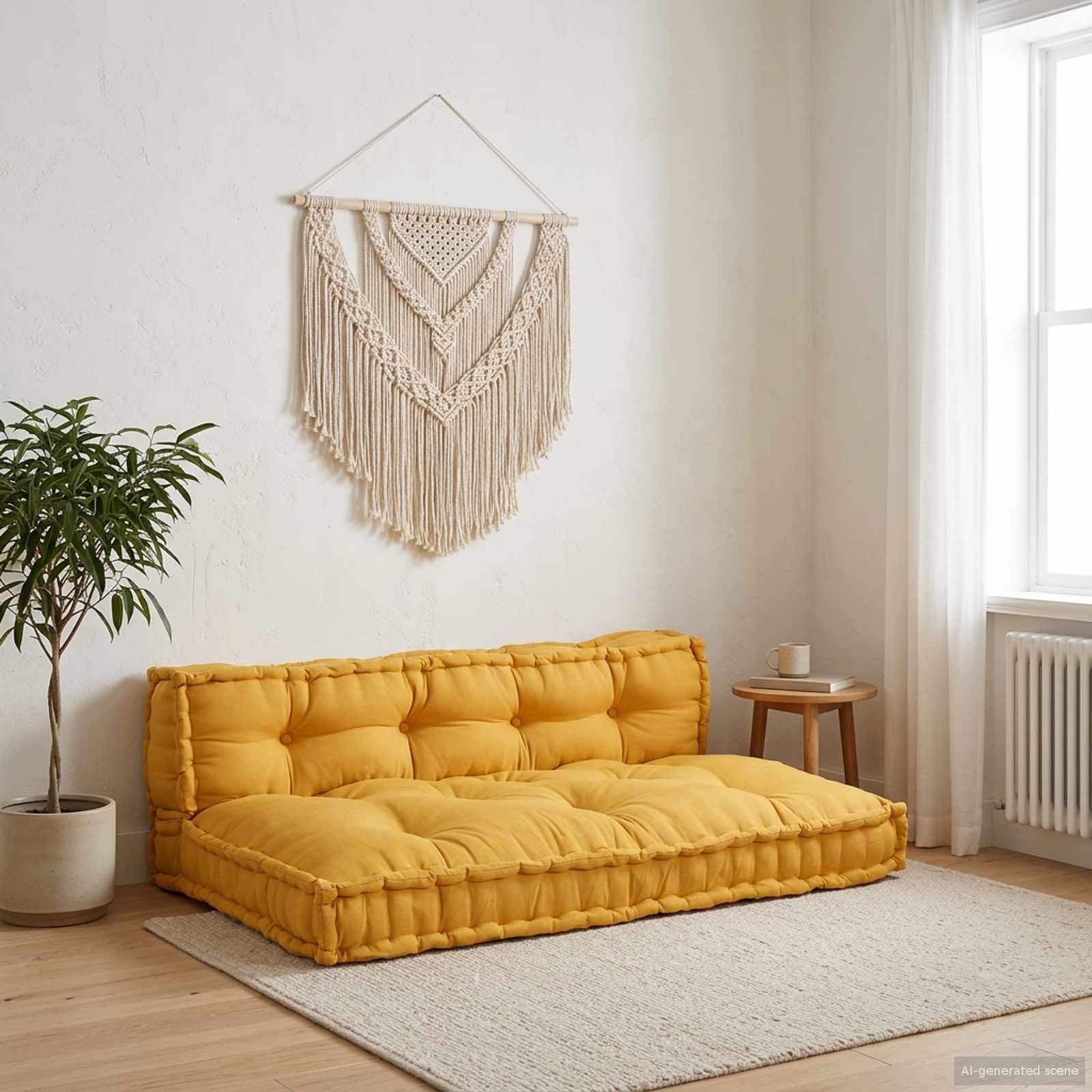 vidaXL Pallet Sofa Kissen 2 pcs Gelb 120 x 80 x 38 cm Stoff