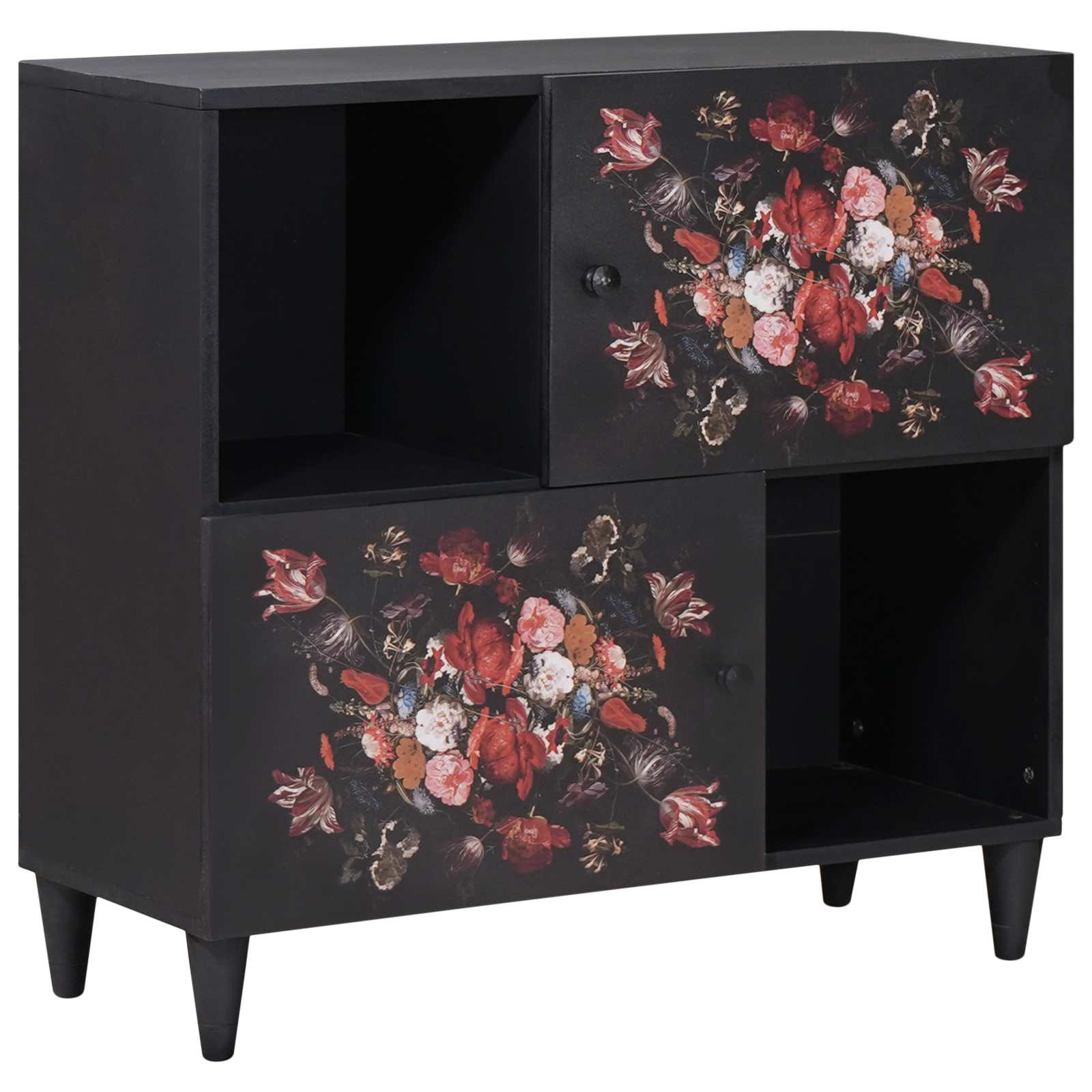 vidaXL Stauraumschränke Mehrfarbig 80 x 33,5 x 75 cm Massivholz Mango