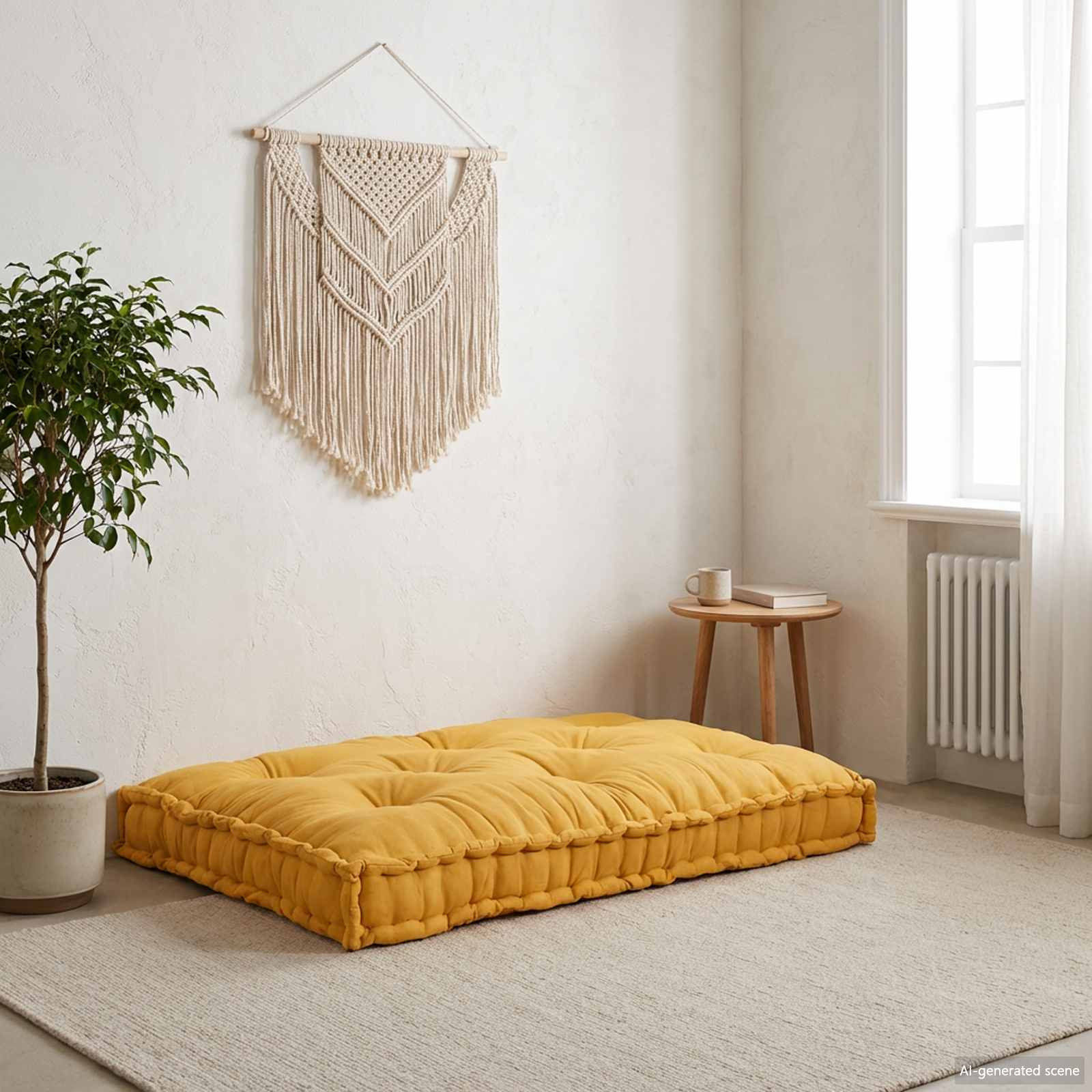 vidaXL Pallet Sofa Kissen Gelb 120 x 80 x 12 cm Stoff