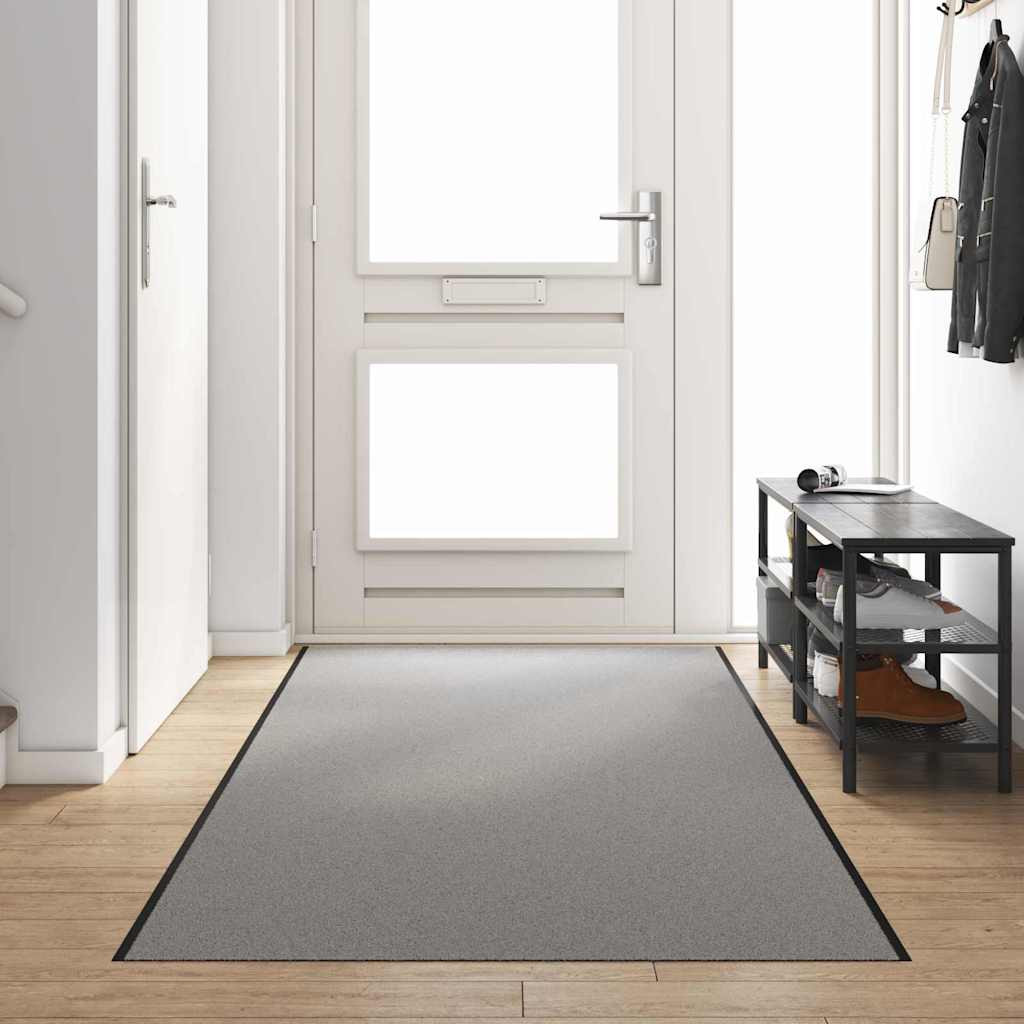 vidaXL Fußmatte Grau und Schwarz 120 x 400 cm 100% Polyamid