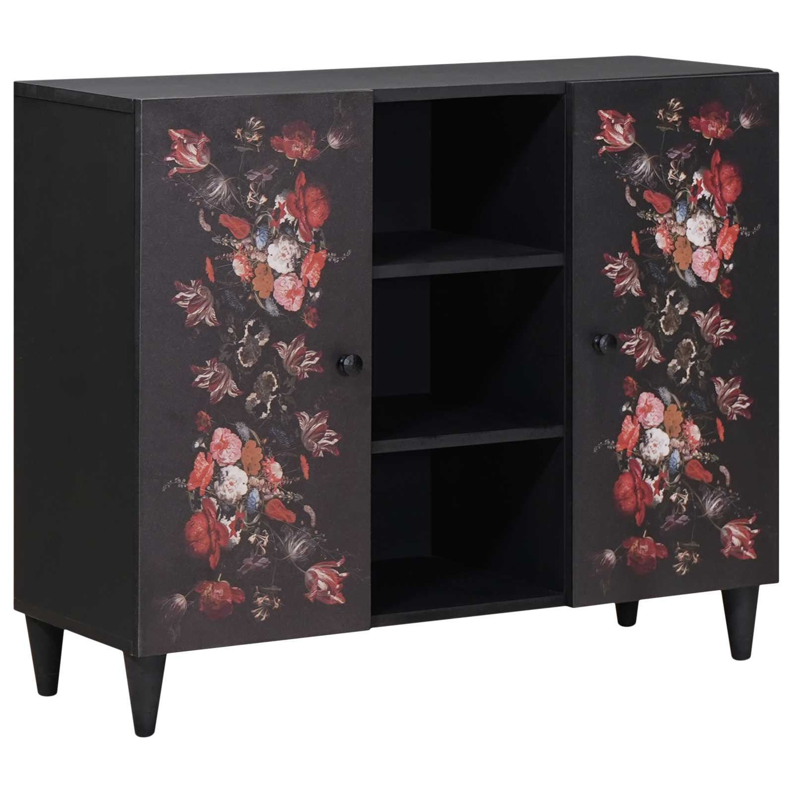 vidaXL Stauraumschränke Mehrfarbig 90 x 33,5 x 75 cm Massivholz Mango