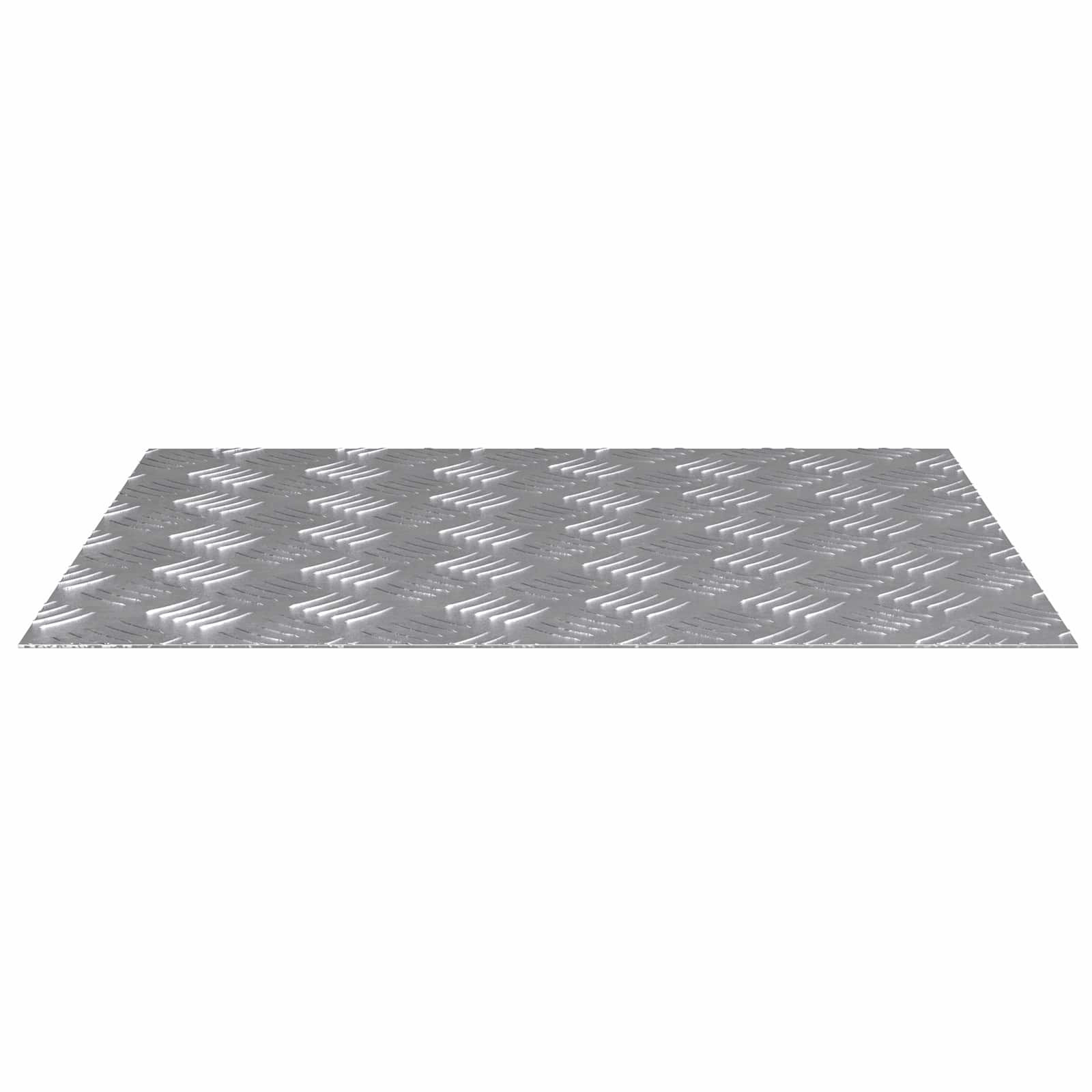 vidaXL Treppe Tritt Rechtwinklig 4 pcs Silber 60 x 50 cm Aluminium