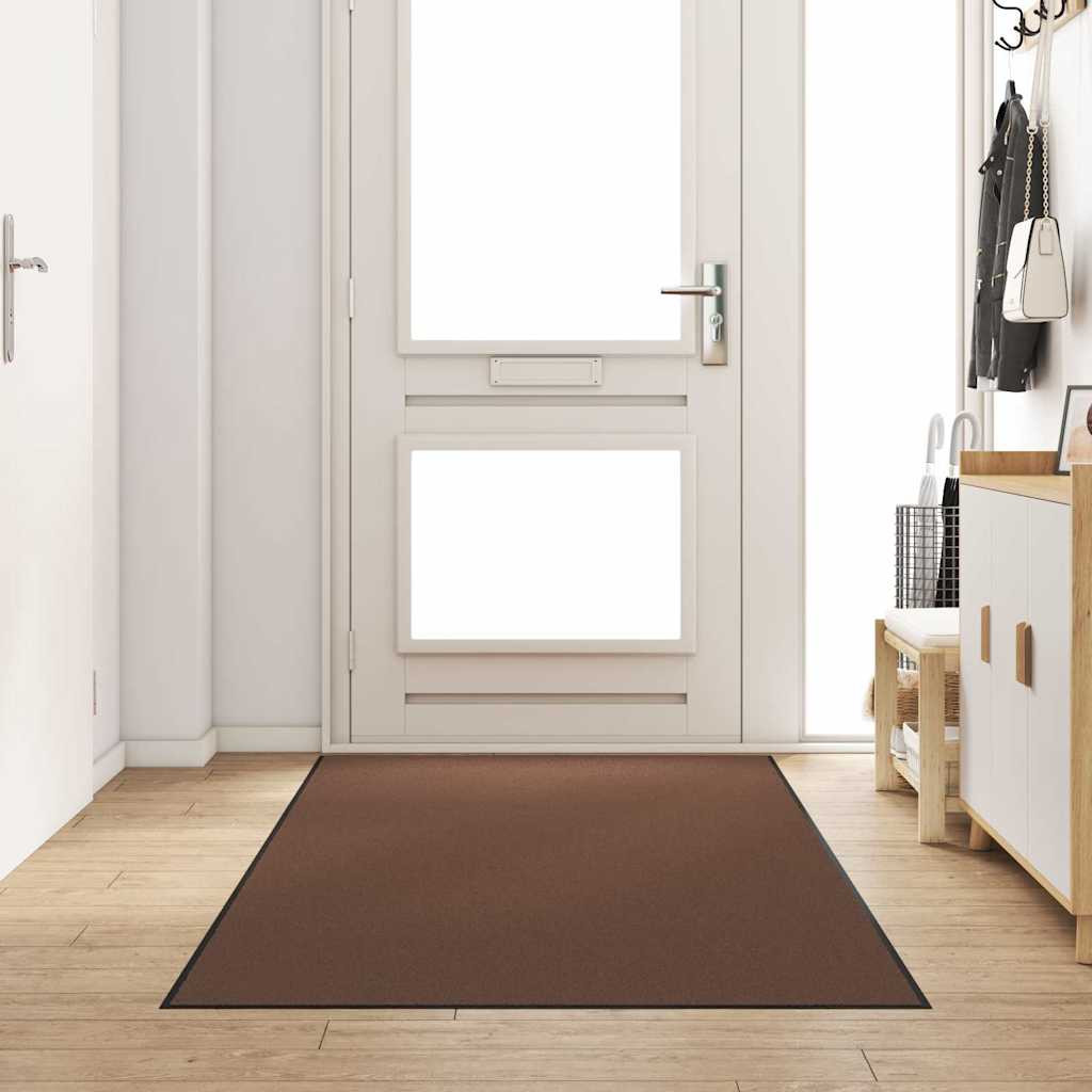 vidaXL Fußmatte Braun und Schwarz 120 x 300 cm 100% Polyamid