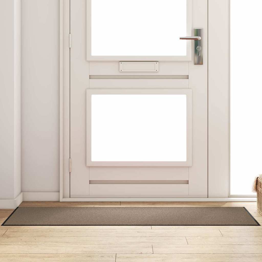 vidaXL Fußmatte Beige und Schwarz 60 x 180 cm 100% Polyamid