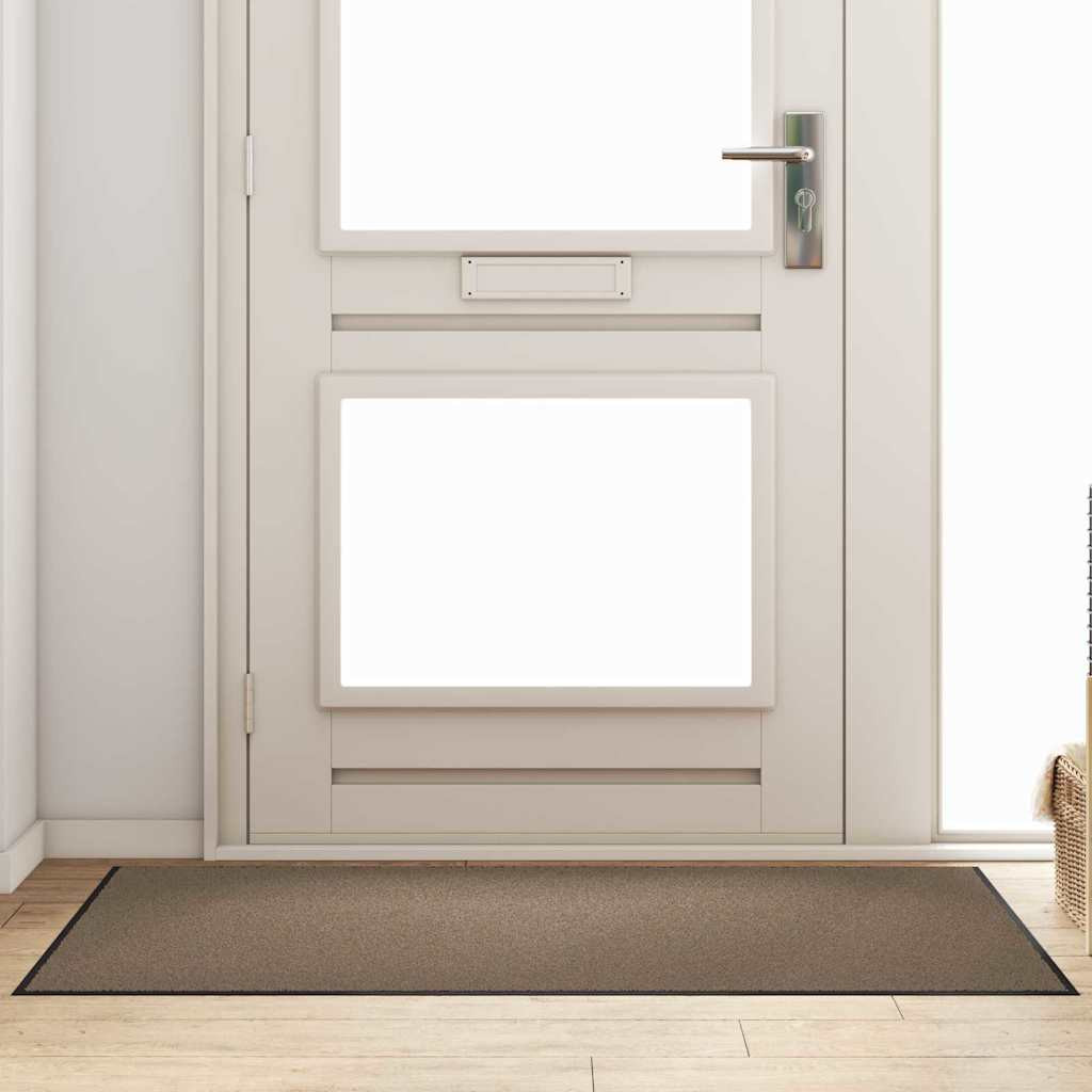 vidaXL Fußmatte Beige und Schwarz 90 x 150 cm 100% Polyamid