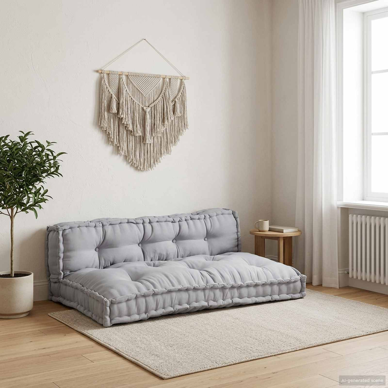vidaXL Pallet Sofa Kissen 2 pcs Grau 120 x 80 x 38 cm Stoff