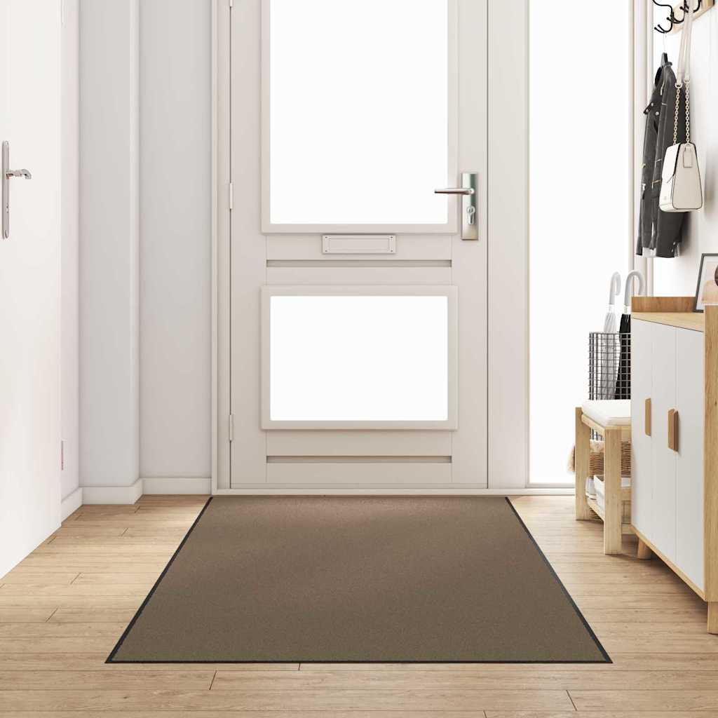 vidaXL Fußmatte Beige und Schwarz 120 x 300 cm 100% Polyamid