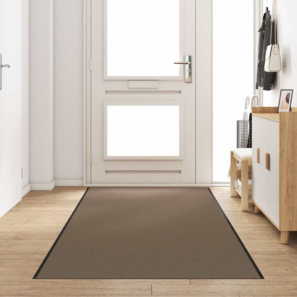vidaXL Fußmatte Beige und Schwarz 120 x 350 cm 100% Polyamid