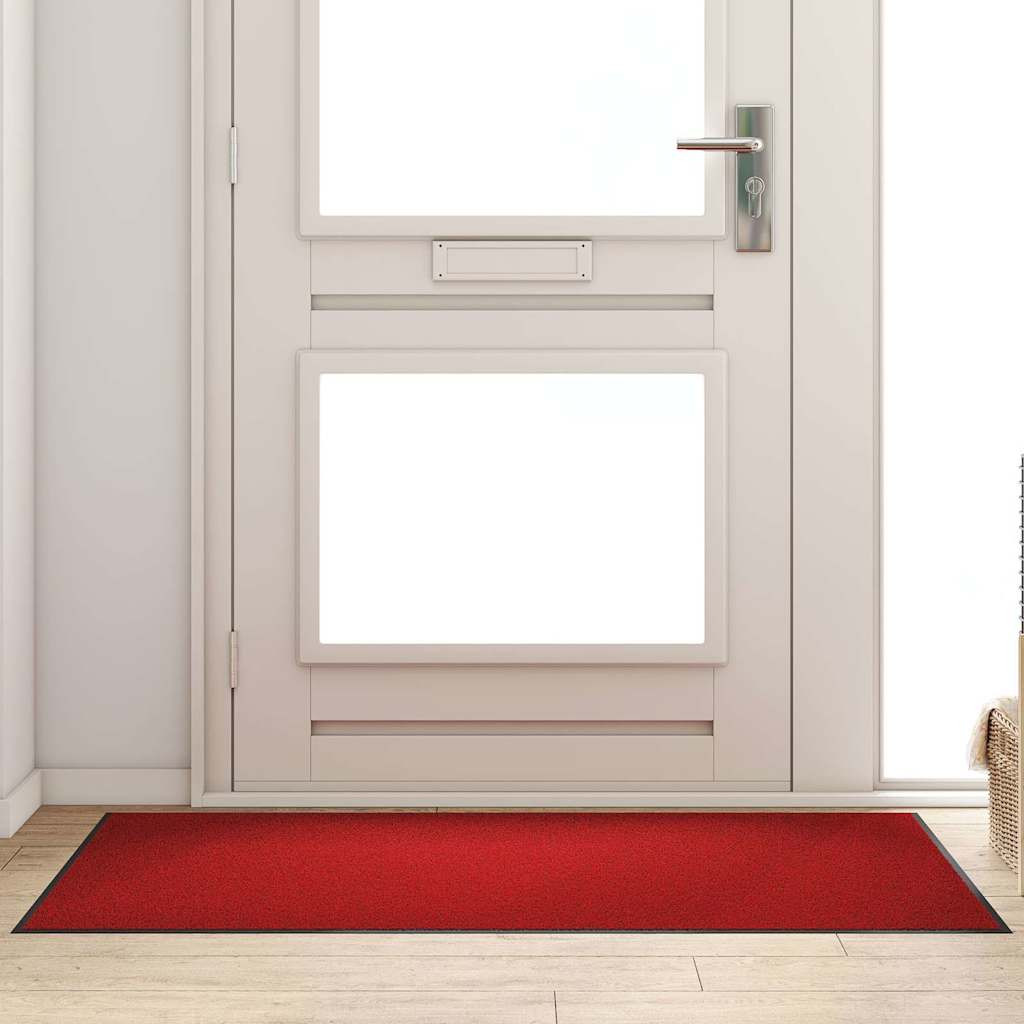 vidaXL Fußmatte Rot und Schwarz 90 x 150 cm 100% Polyamid