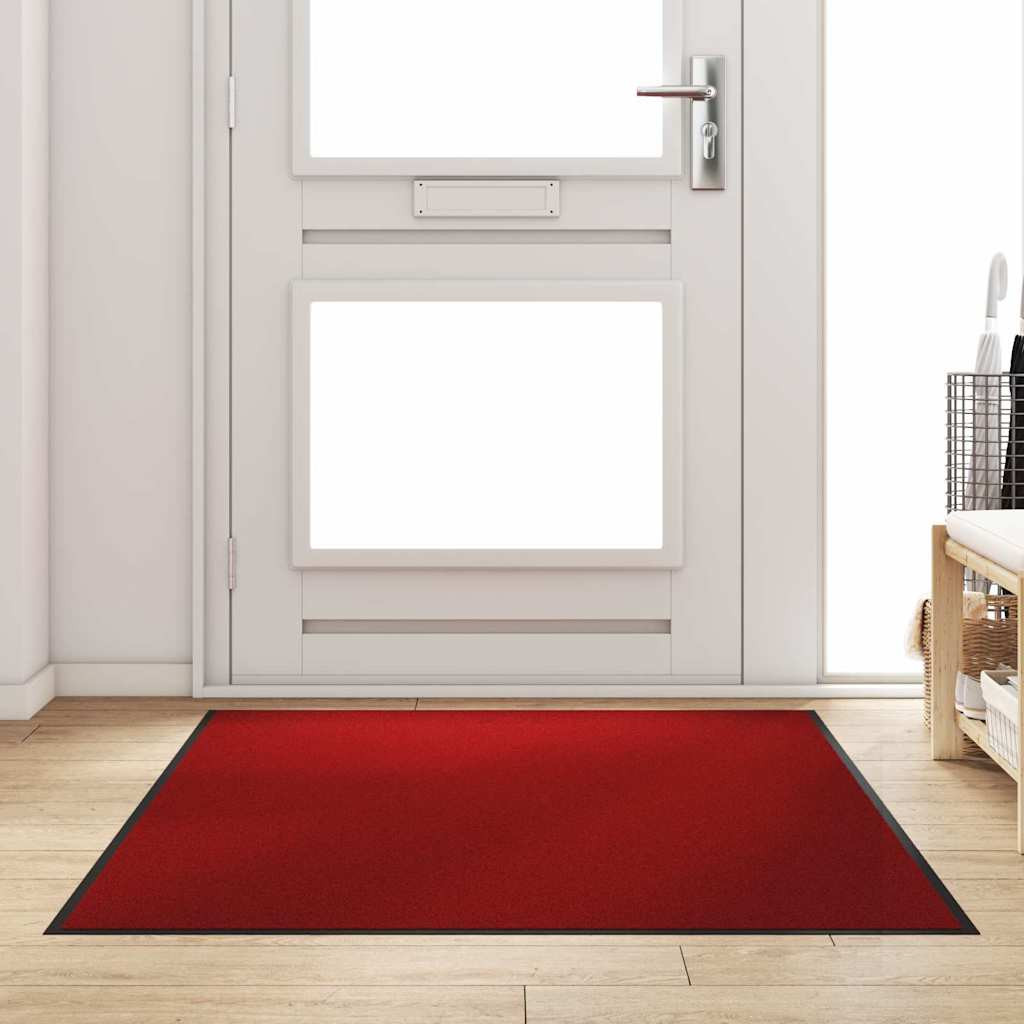vidaXL Fußmatte Rot und Schwarz 120 x 180 cm 100% Polyamid
