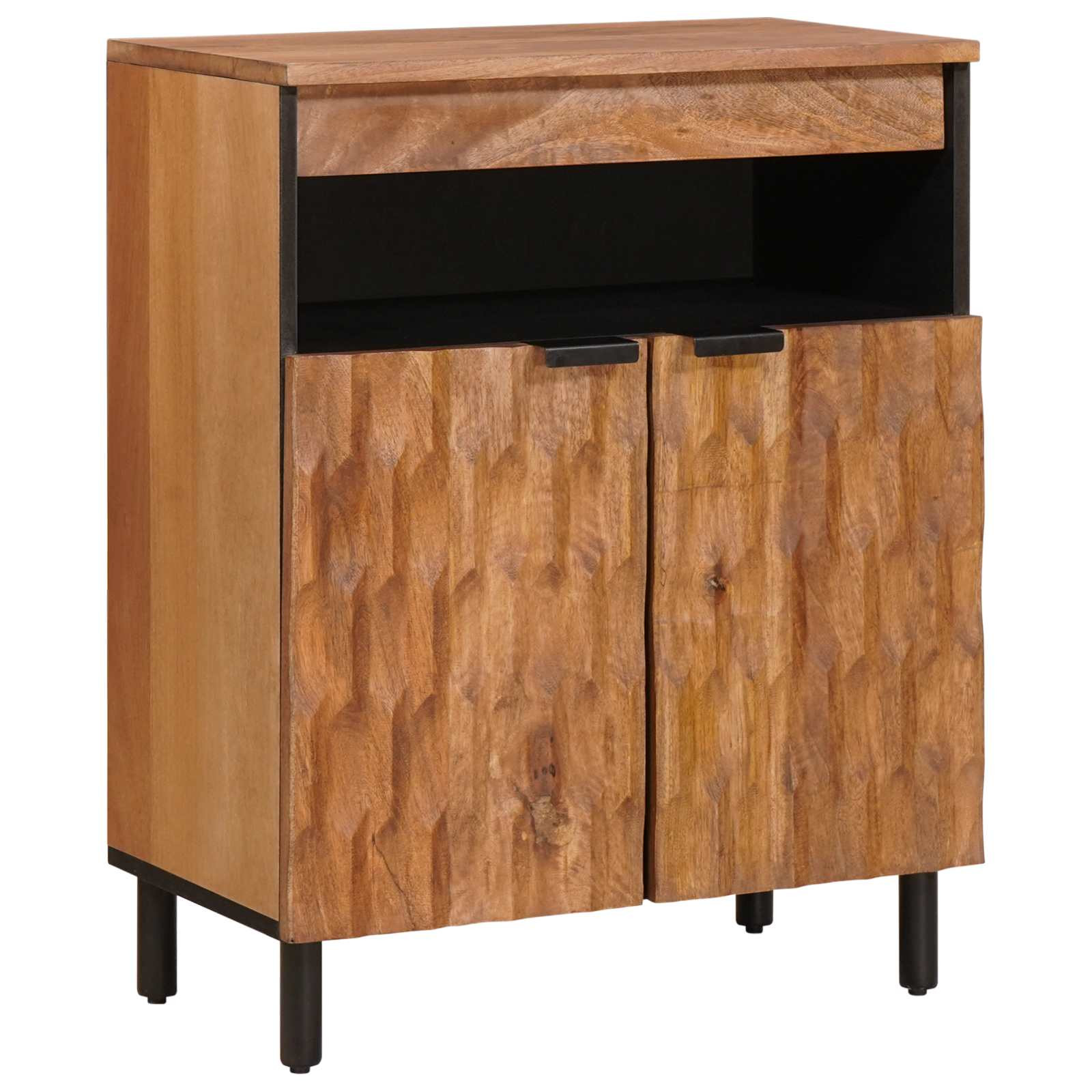 vidaXL Sideboard mit Speicher Akazienbraune Oberfläche 60 x 33 x 75 cm