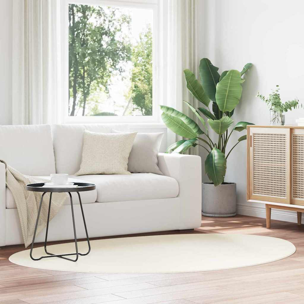 vidaXL Bereichsteppiche HUARTE Creme 120 x 170 cm Polyester