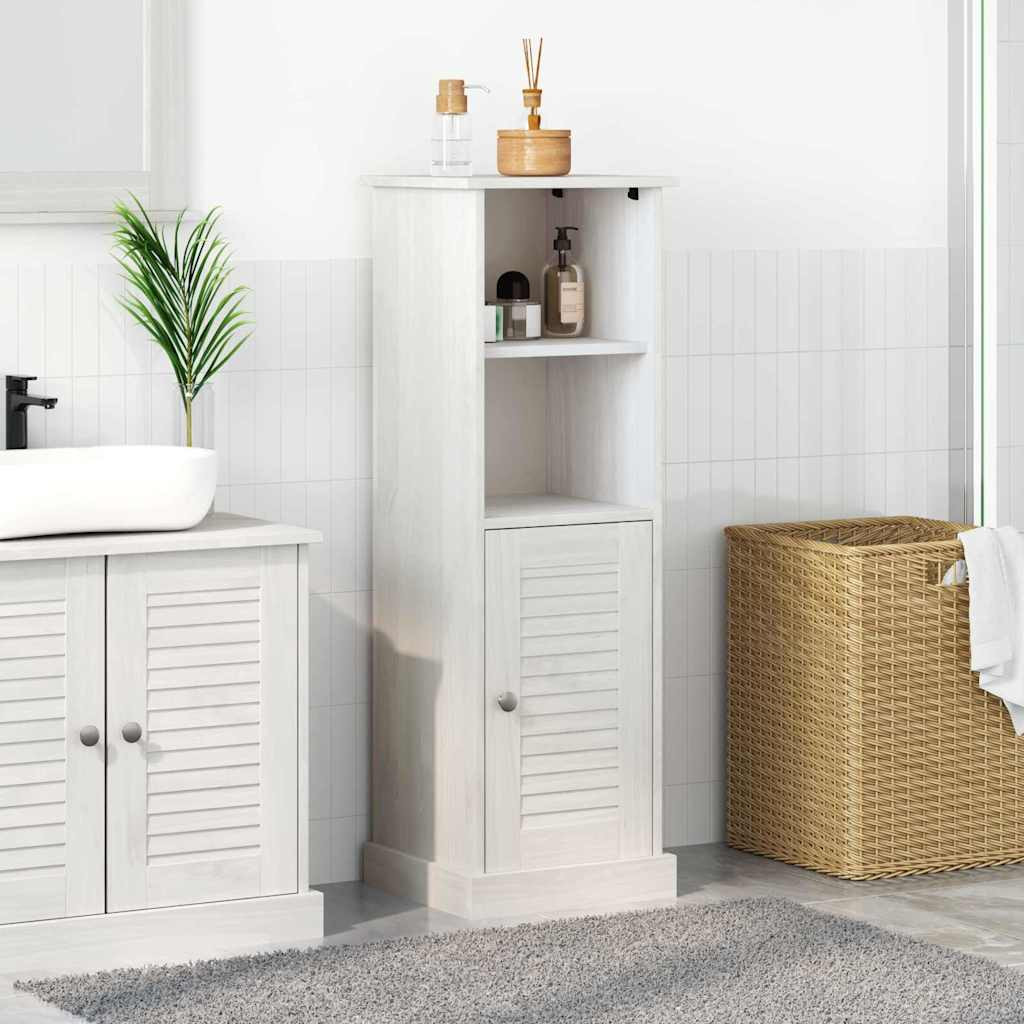 vidaXL Badezimmerschrank VIGO Weiß und Antikweiß 37 x 34 x 110 cm