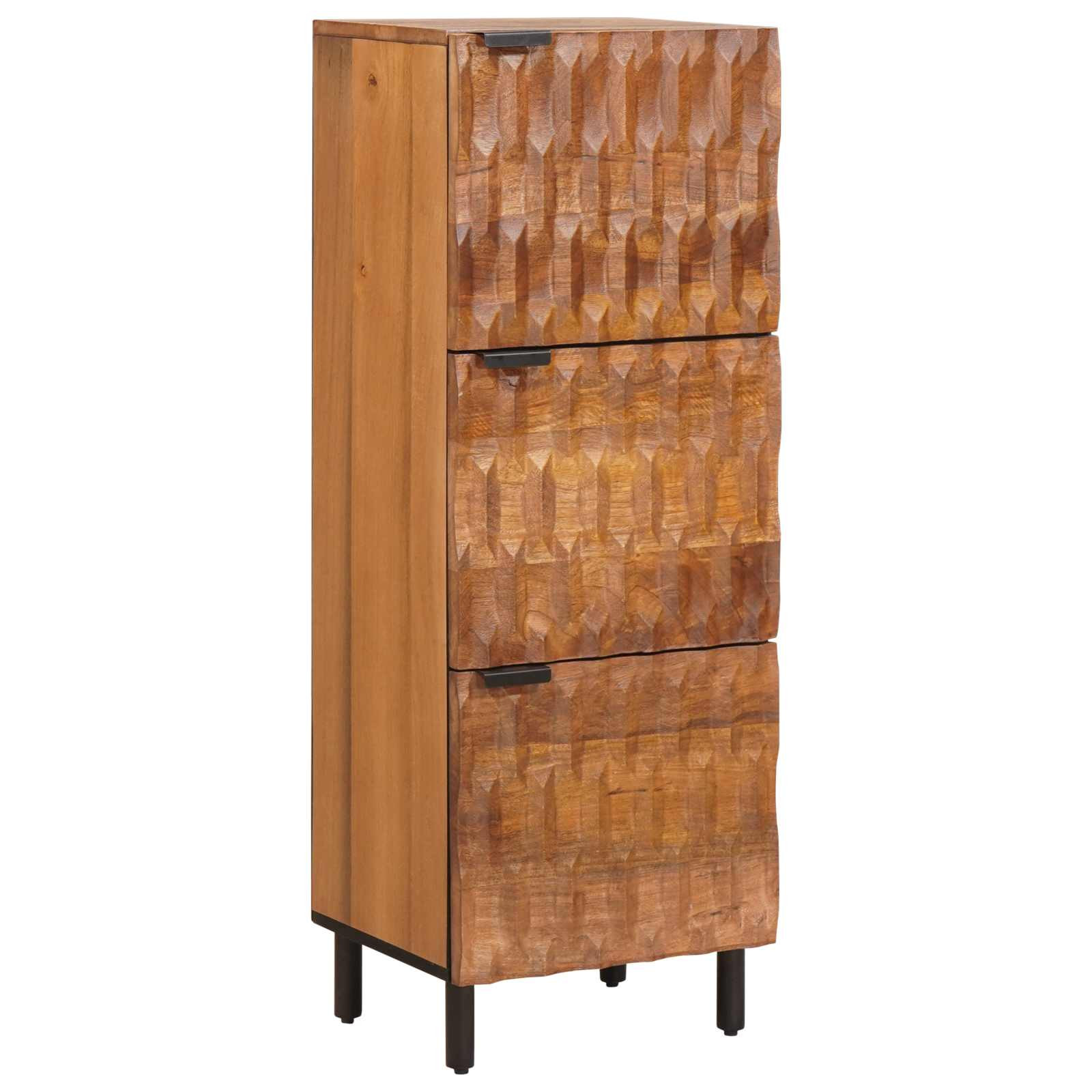 vidaXL Highboard mit Tür Akazienbraune Oberfläche 40 x 33 x 110 cm