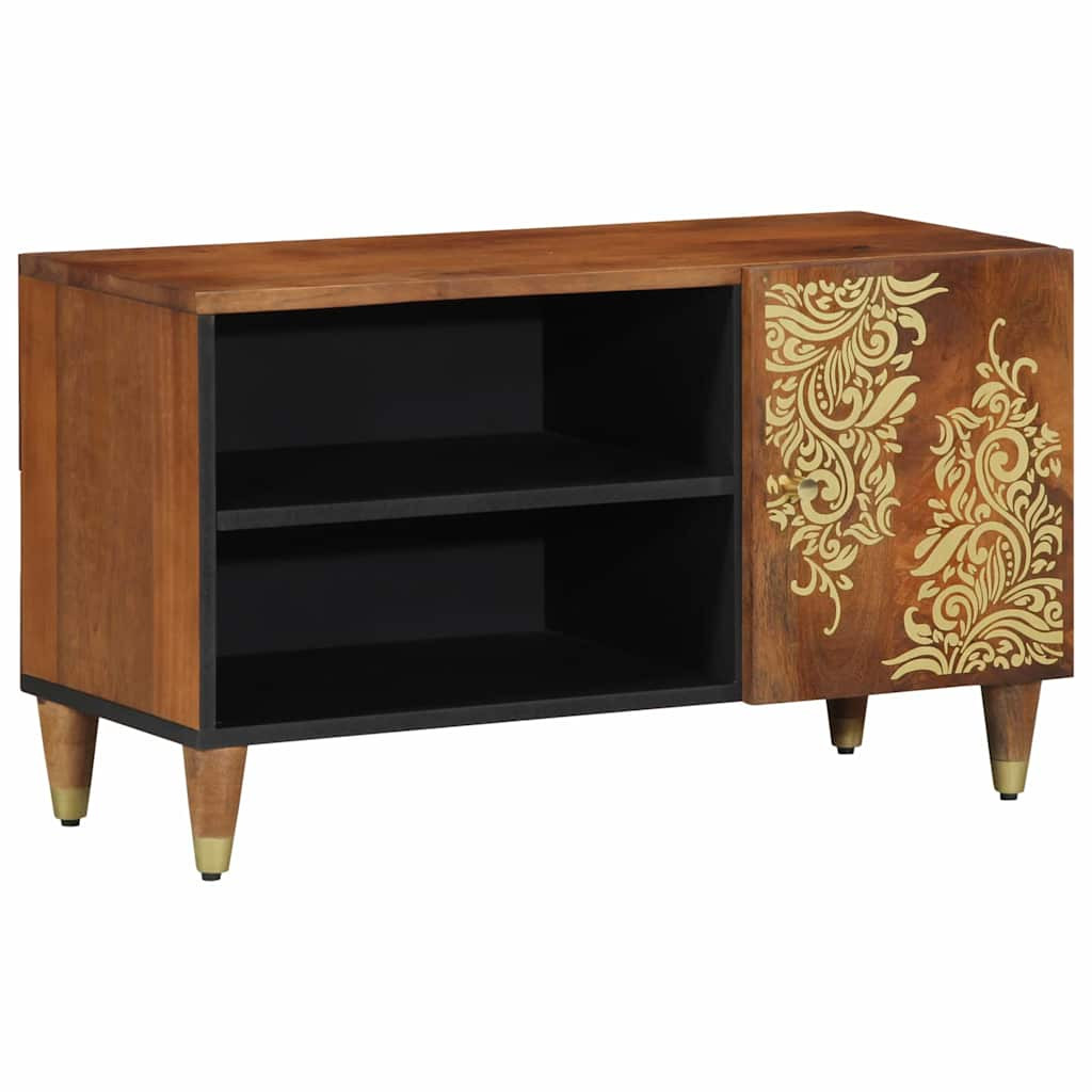 vidaXL TV-Schränk mit Tür Honigbraun 80 x 33 x 46 cm Massivholz Mango