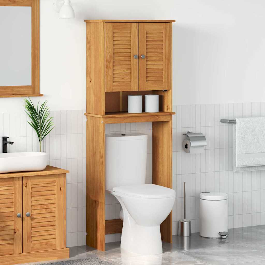 vidaXL Toilettenschrank VIGO Braun und Honigbraun 60 x 27 x 161 cm