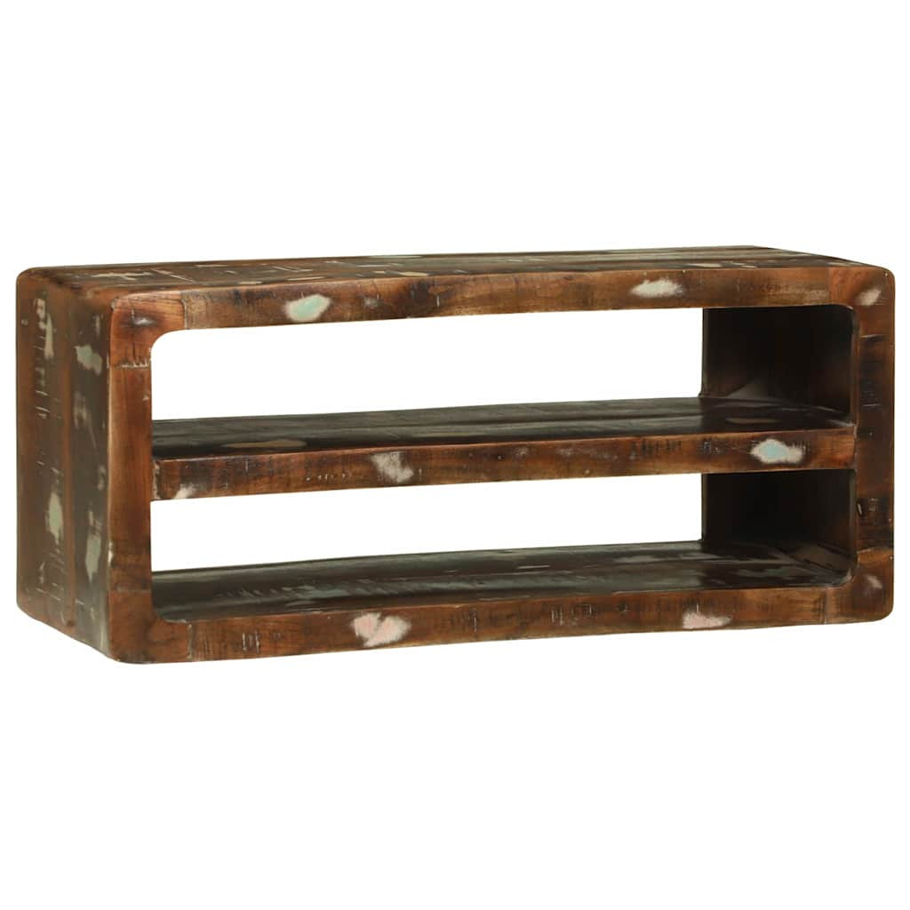 vidaXL TV-Schränk Mehrfarbig 80 x 32 x 36 cm Massivholz Altholz