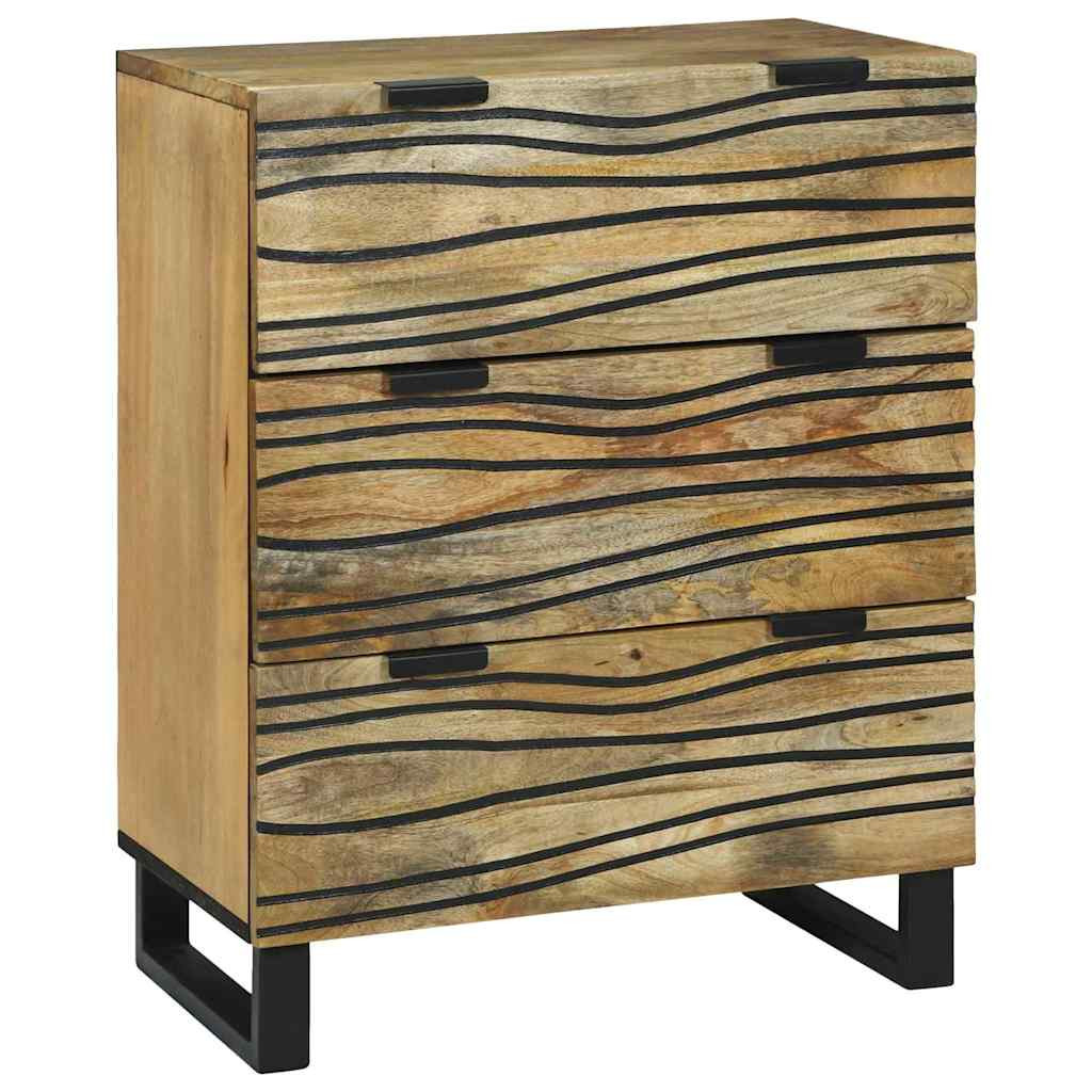 vidaXL Sideboard Braun 60 x 33.5 x 75 cm Massivholz Mango