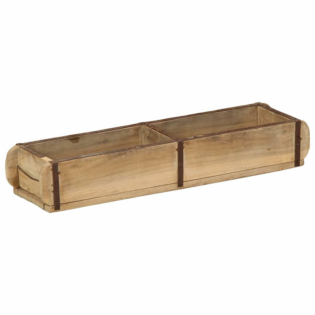 vidaXL Tablett Braun 57 x 15 x 9 cm Massives upgecyceltes Holz