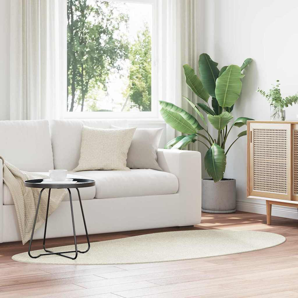 vidaXL Bereichsteppiche HUARTE Creme 100 x 200 cm Polyester