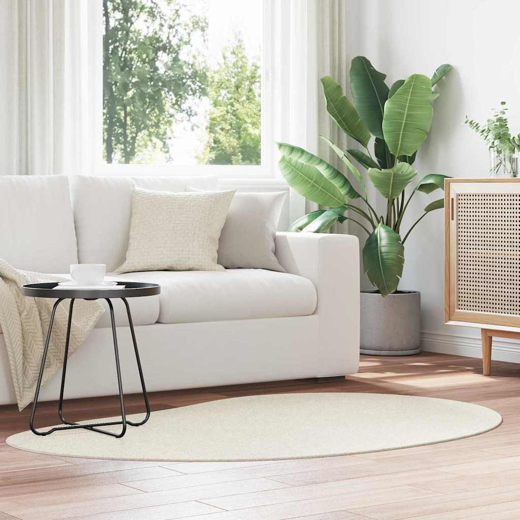 vidaXL Bereichsteppiche HUARTE Creme 120 x 170 cm Polyester