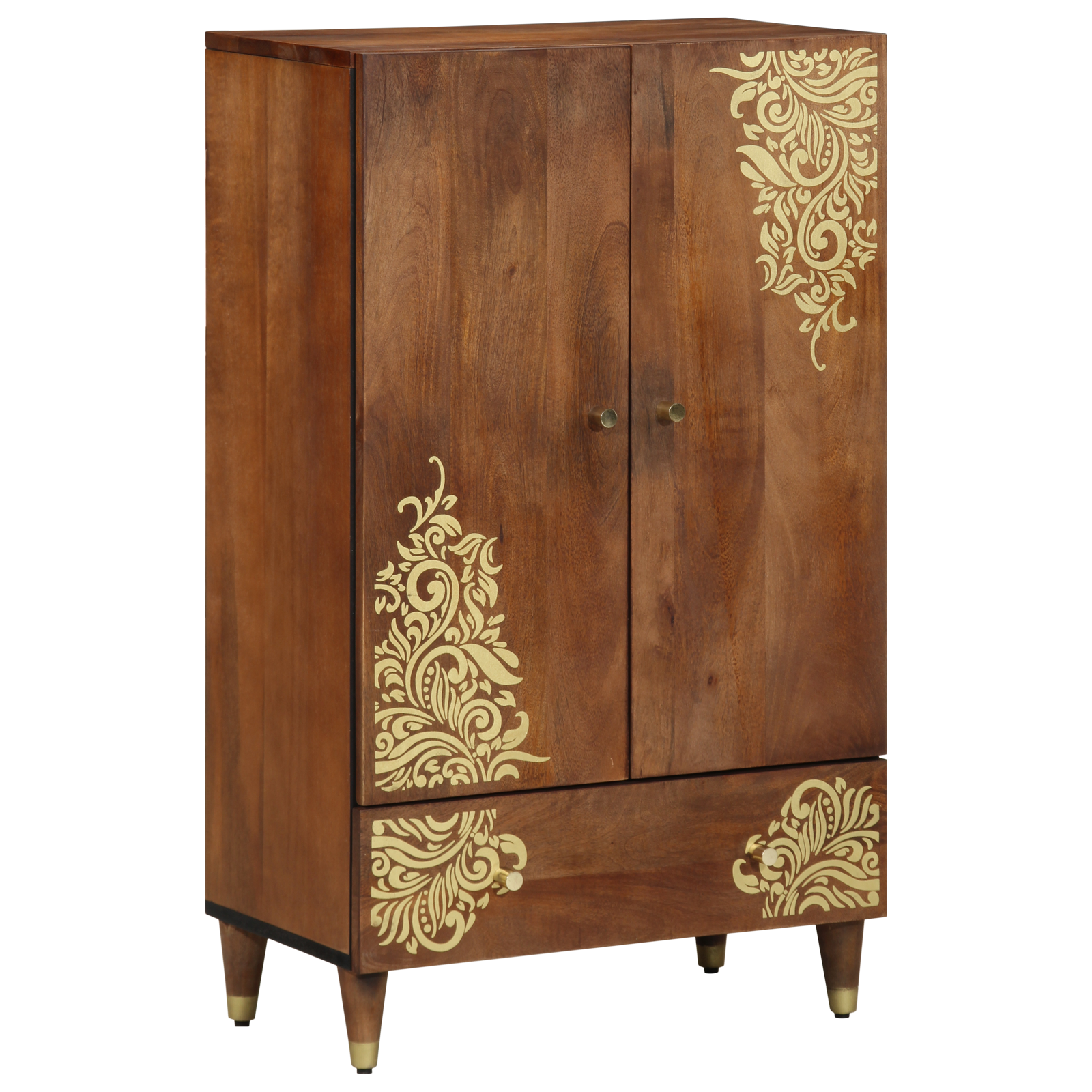 vidaXL Highboard Braun 60 x 33 x 100 cm Massivholz Mango