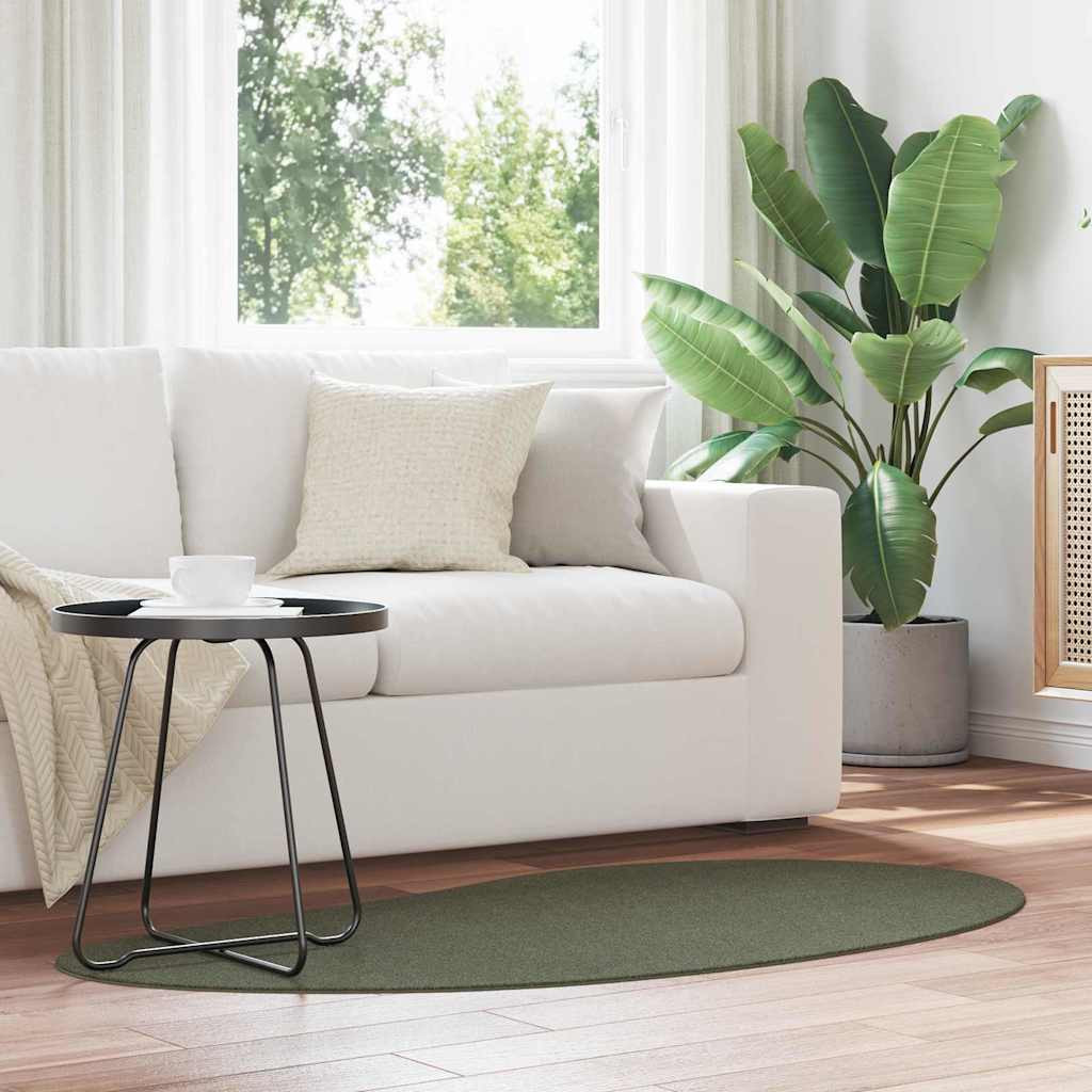 vidaXL Bereichsteppiche HUARTE Waldgrün 80 x 150 cm Polyester