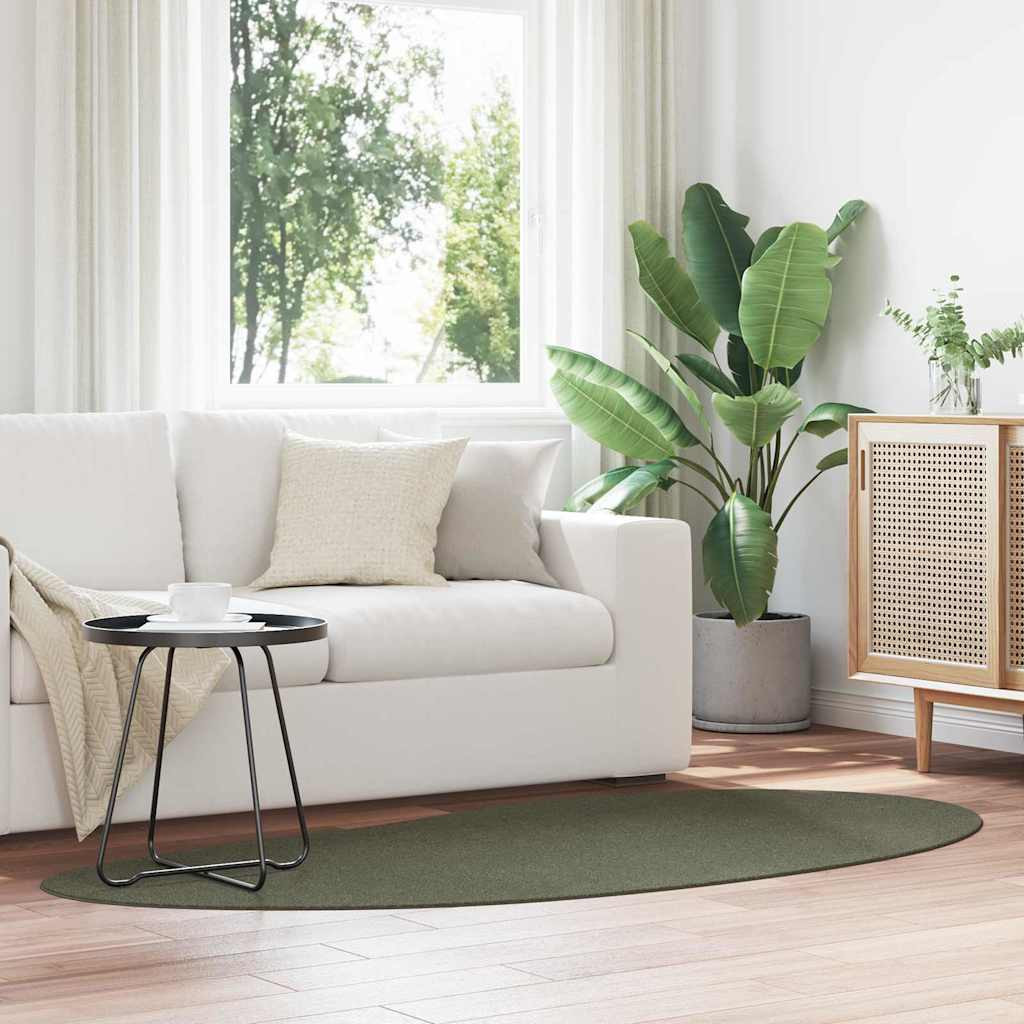 vidaXL Bereichsteppiche HUARTE Waldgrün 100 x 200 cm Polyester