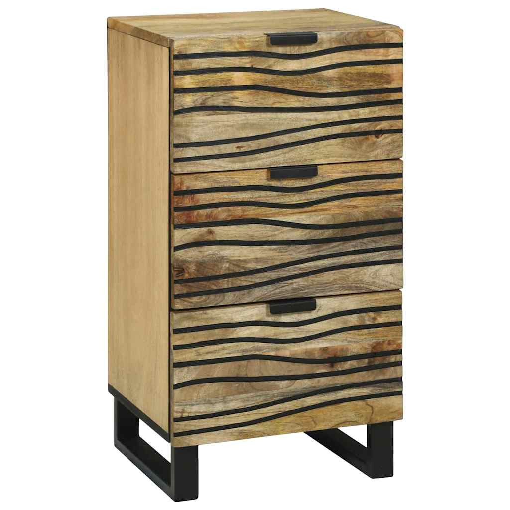 vidaXL Sideboard Braun 40 x 33 x 75 cm massives Mangoholz
