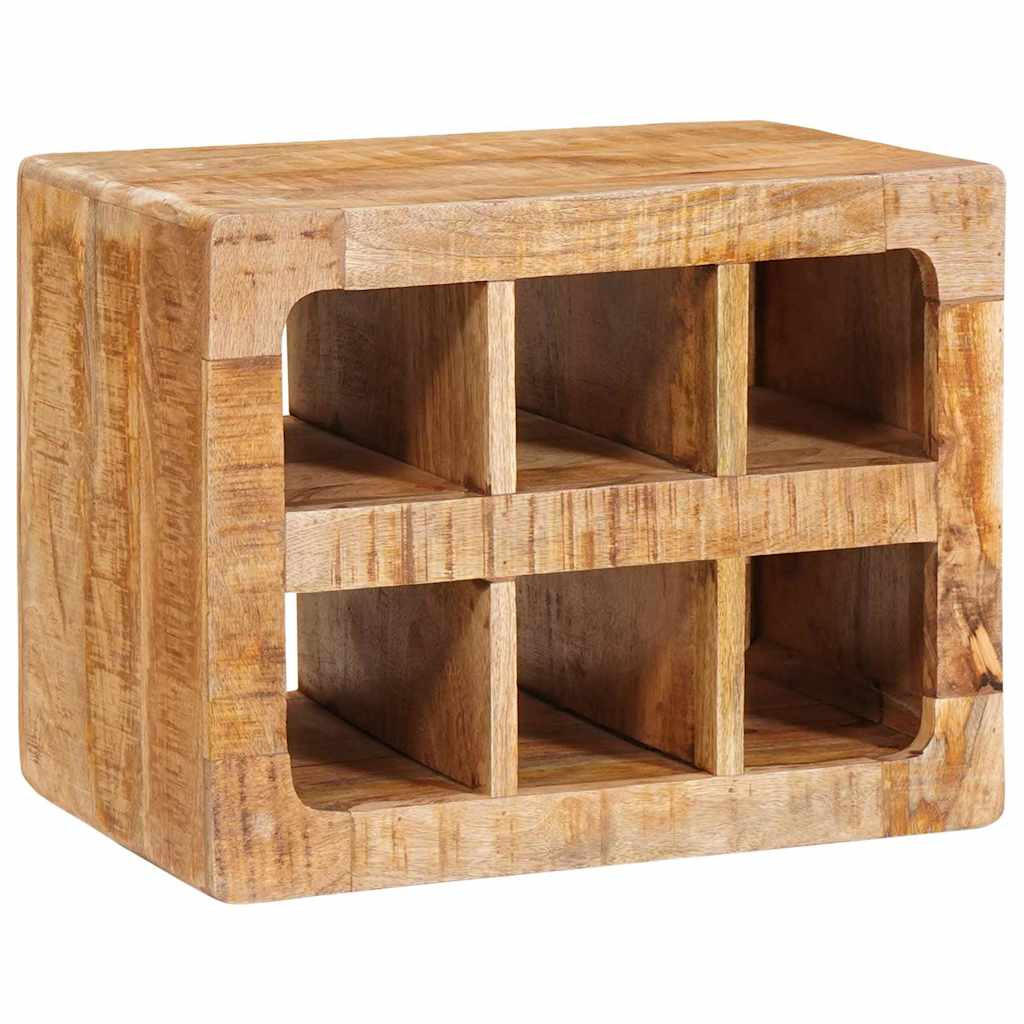 vidaXL Weinregal mit Speicher Braun 44 x 30 x 35 cm Massivholz Mango