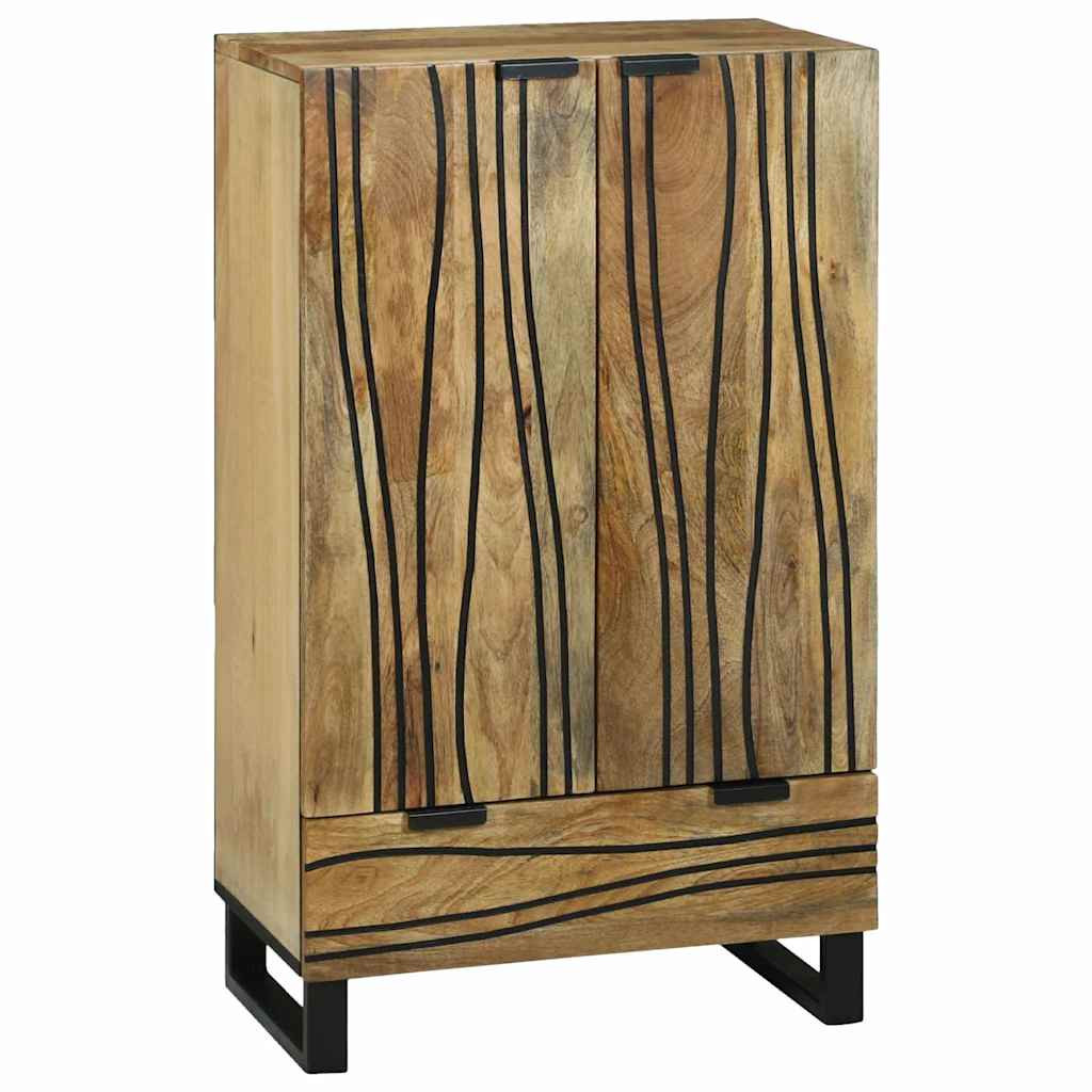 vidaXL Hochboard Braun 60 x 33 x 100 cm massives Mangoholz