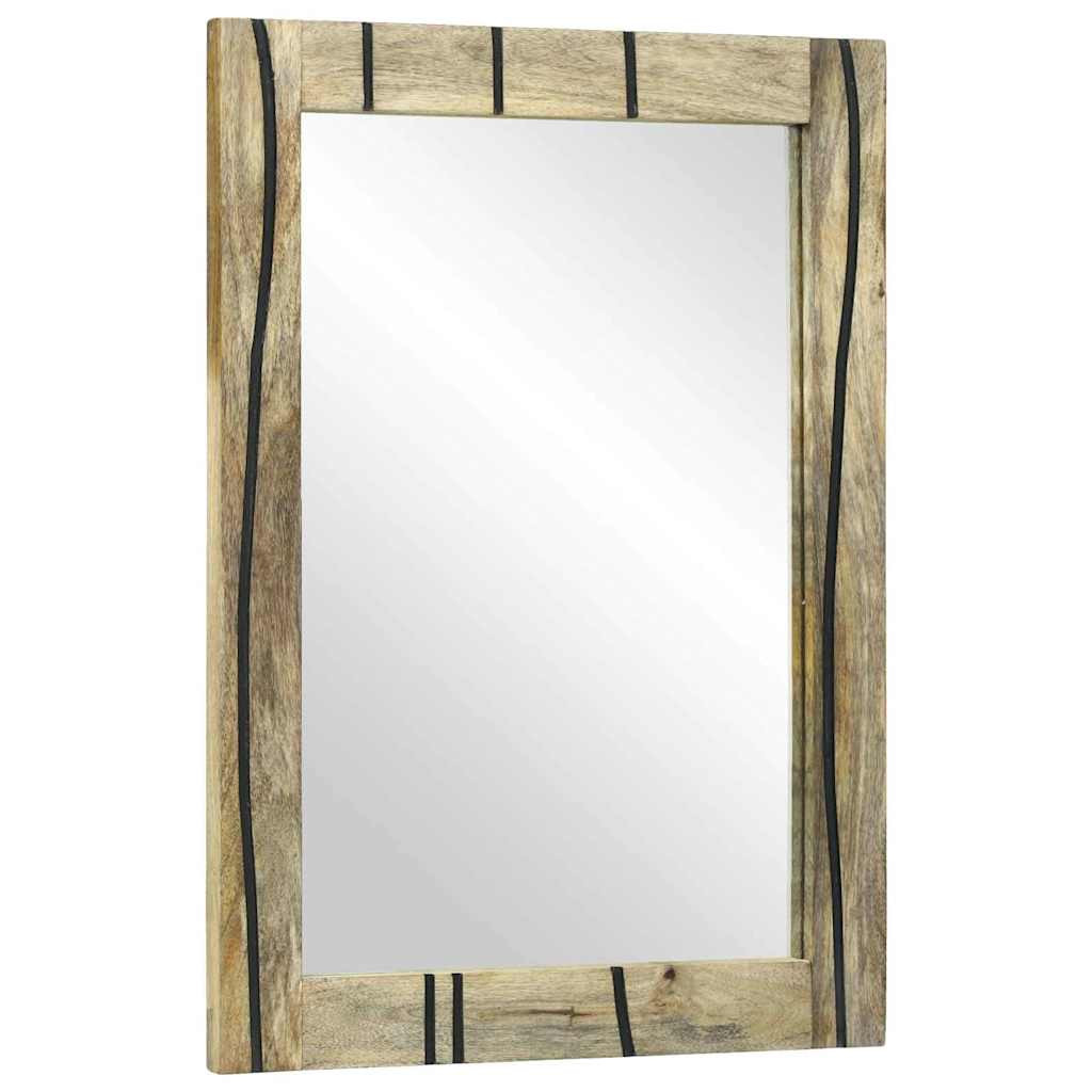 vidaXL Badezimmer Spiegel Rechtwinklig Natur 50 x 2,5 x 70 cm