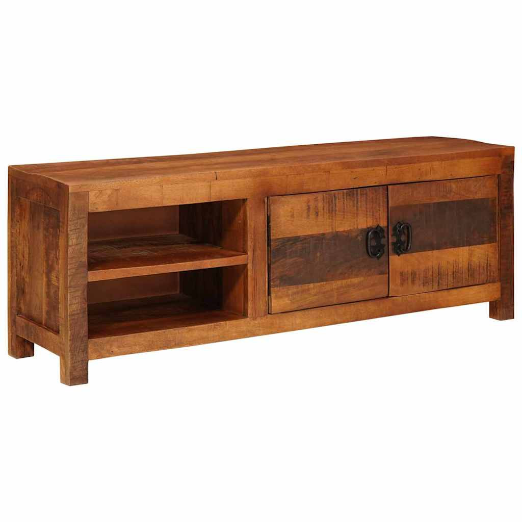 vidaXL TV-Schränk mit Regal Braun 110 x 30 x 40 cm Massivholz Mango