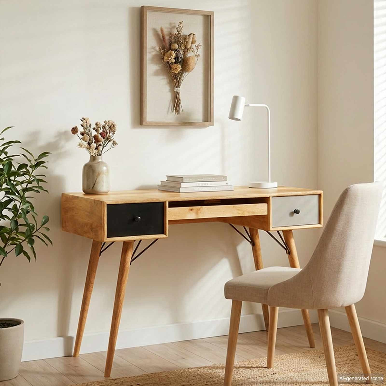 vidaXL Schreibtisch Braun 110 x 55 x 76 cm Massivholz Mango