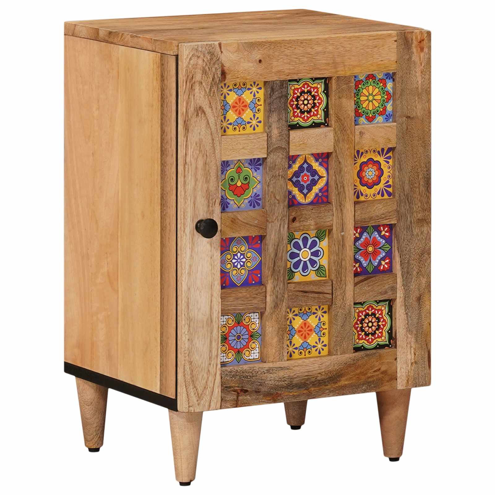vidaXL Badezimmerschrank Natur 38 x 33 x 58 cm Massivholz Mango