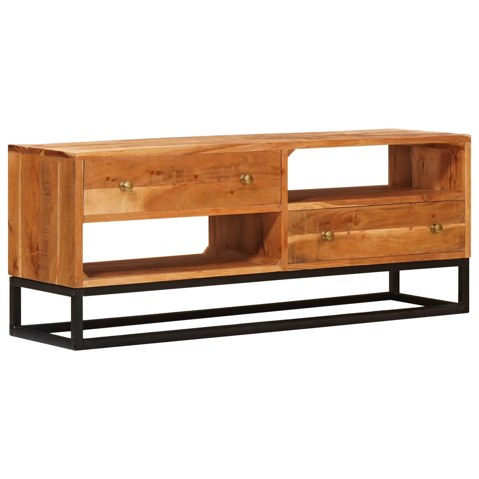 vidaXL TV-Schränk Natur 110 x 30 x 44 cm Massivholz Akazie