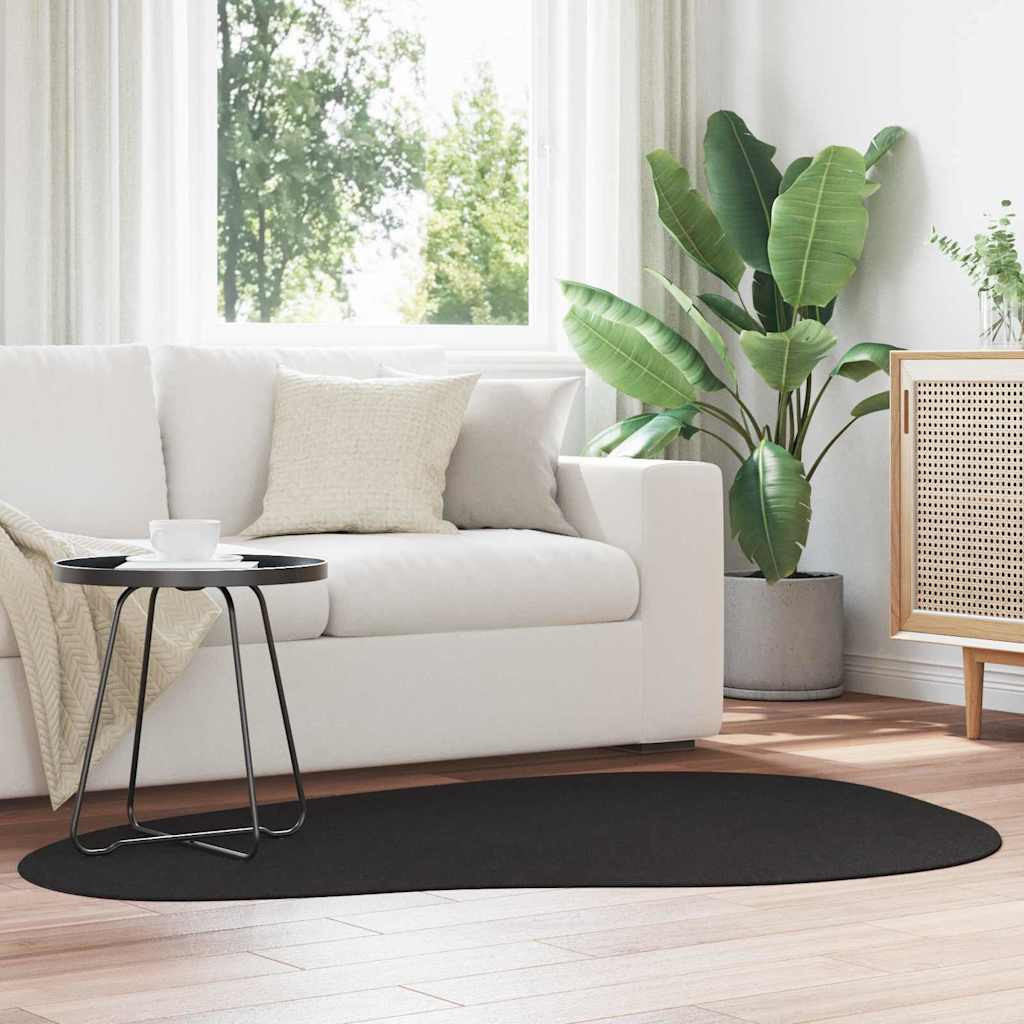 vidaXL Bereichsteppiche HUARTE Schwarz 120 x 170 cm Polyester