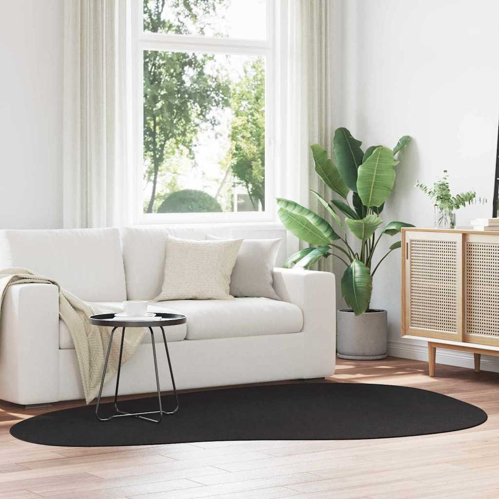 vidaXL Bereichsteppiche HUARTE Schwarz 160 x 230 cm Polyester