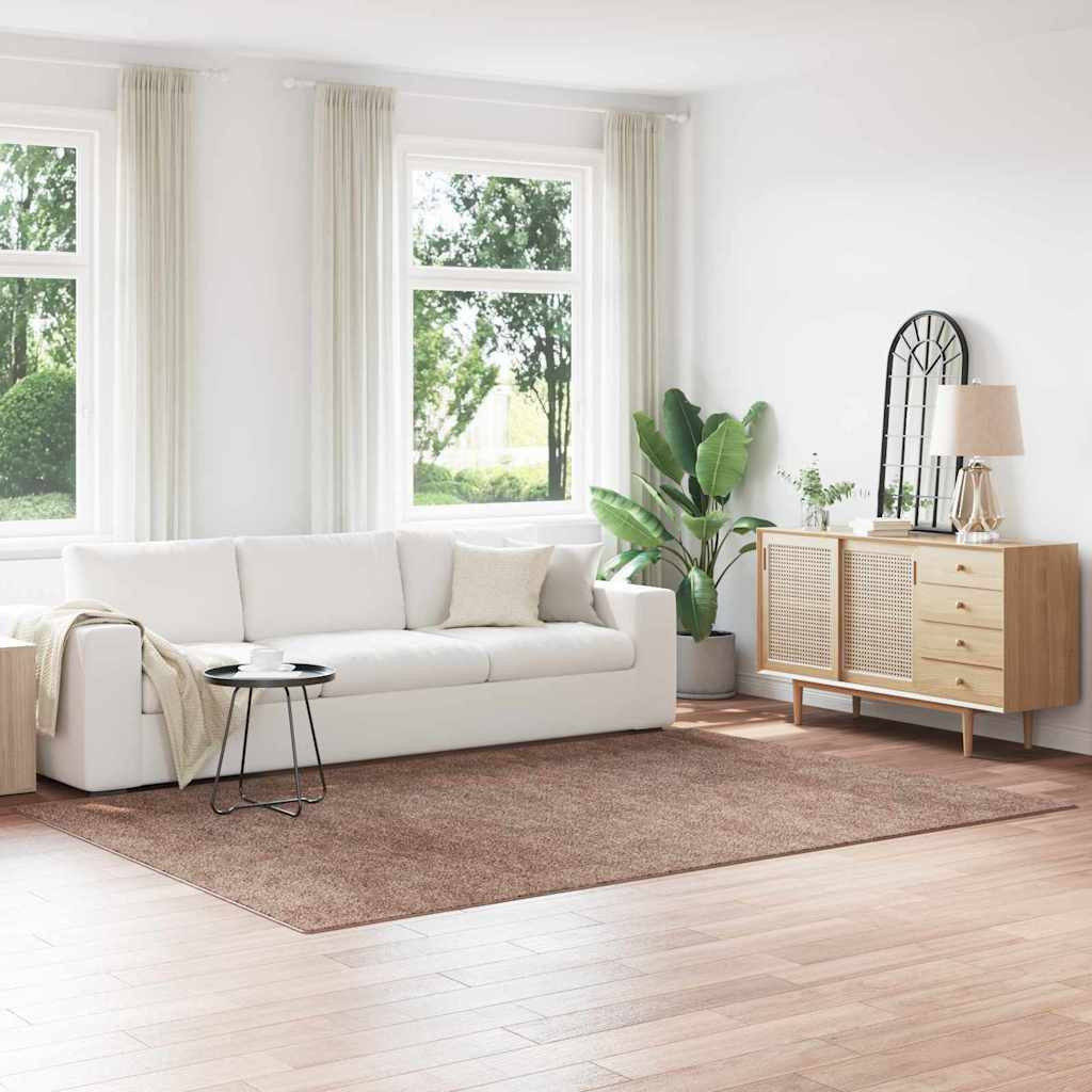 vidaXL Anti-Rutsch Shaggy Teppich Braun 200 x 290 cm PP