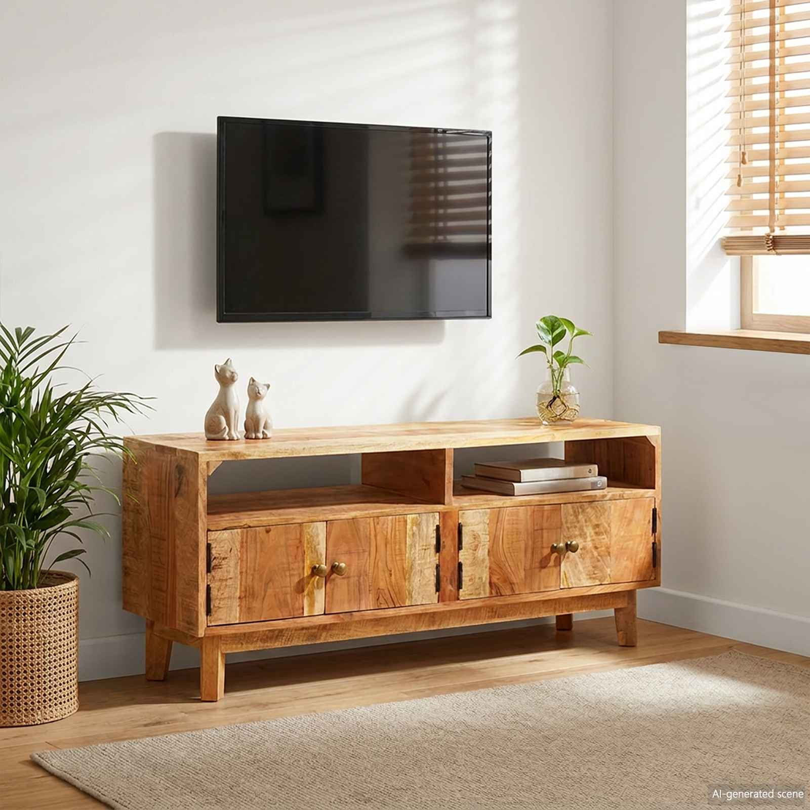 vidaXL Stauraumschränke Braun 110 x 30 x 45 cm Massivholz Mango