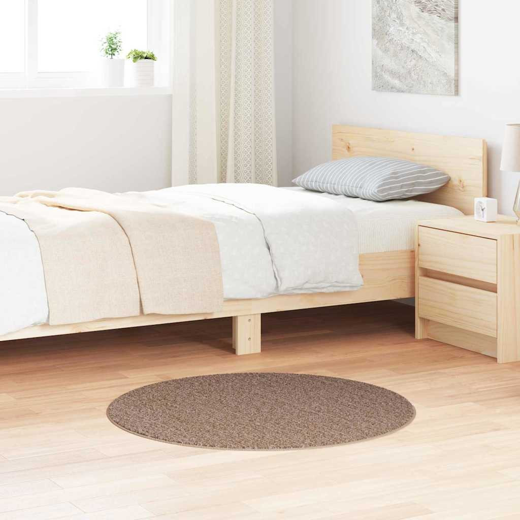 vidaXL Anti-Rutsch Shaggy Teppich Braun 90 x 90 cm PP