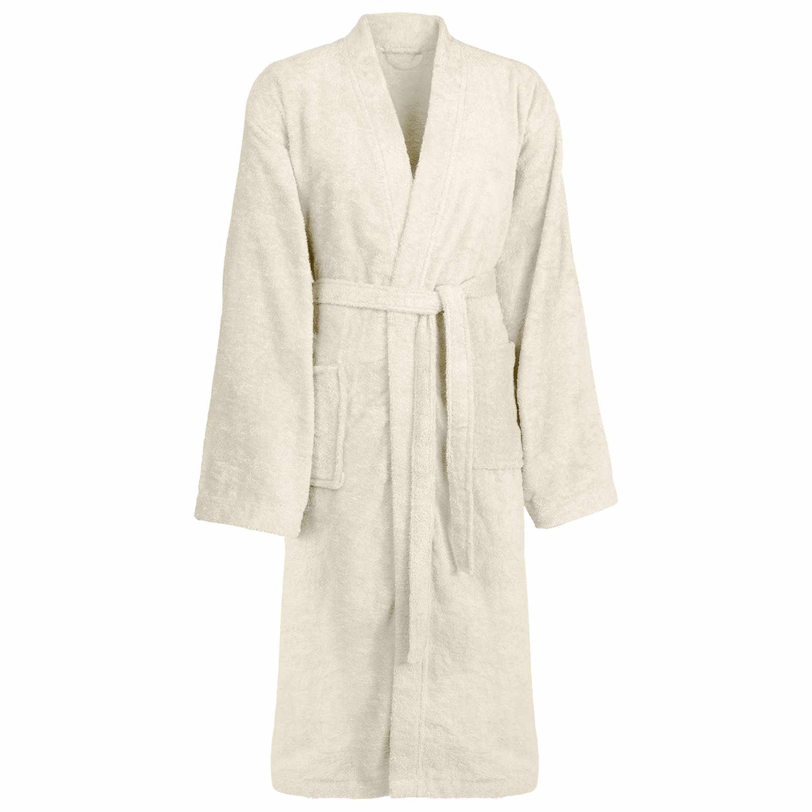 vidaXL Bademantel KINN Creme L Baumwolle