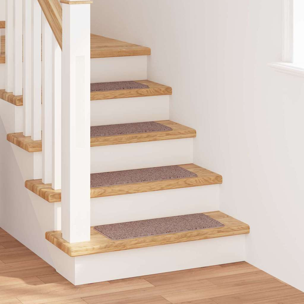 vidaXL Rutschfeste Treppenmatten 15 pcs Hellbraun 60 x 25 cm PP