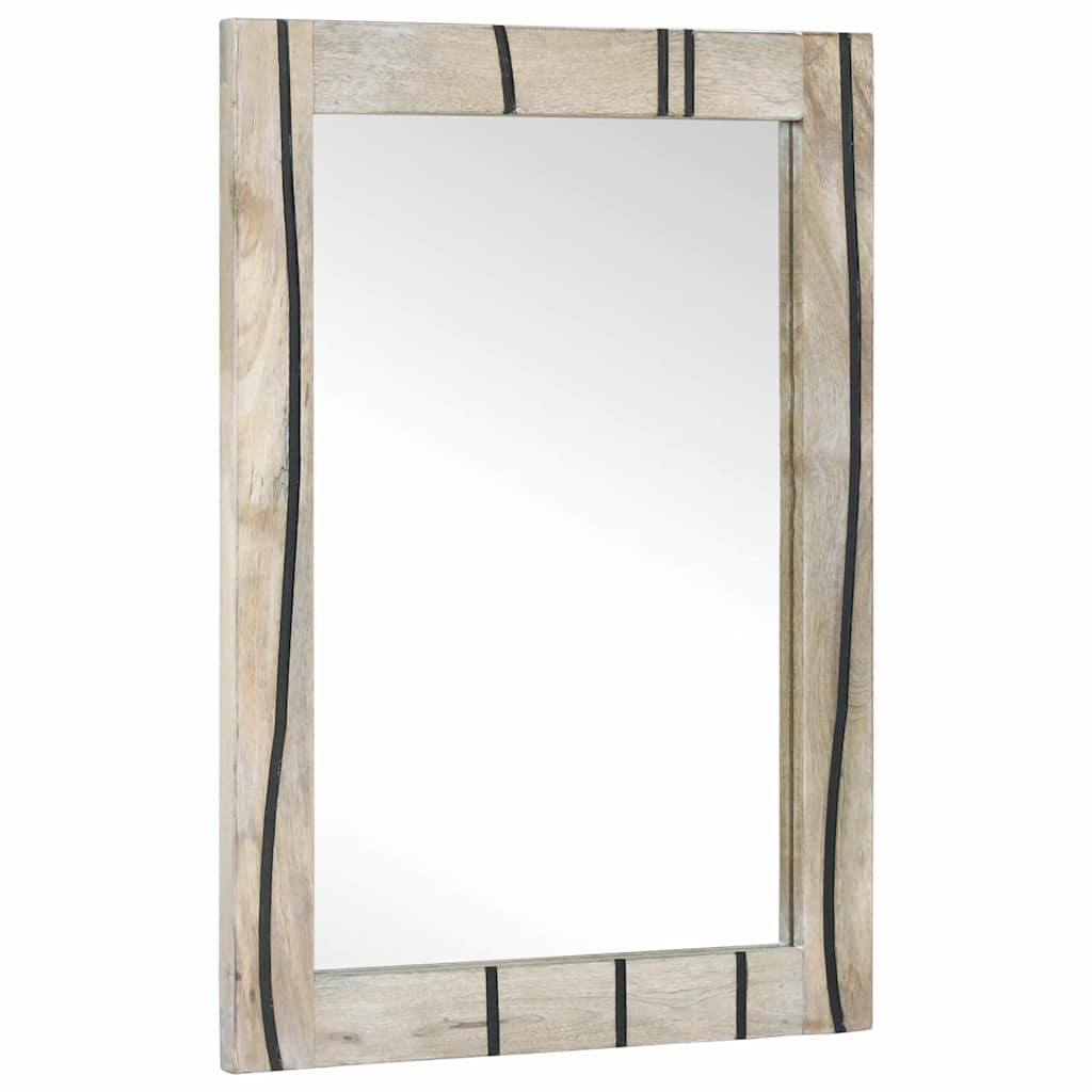 vidaXL Badezimmer Spiegel Rechtwinklig Weiß 50 x 2,5 x 70 cm
