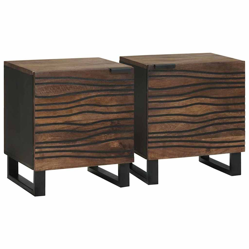 vidaXL Nachttisch 2 pcs Walnuss 40 x 33 x 46 cm Holzwerkstoff