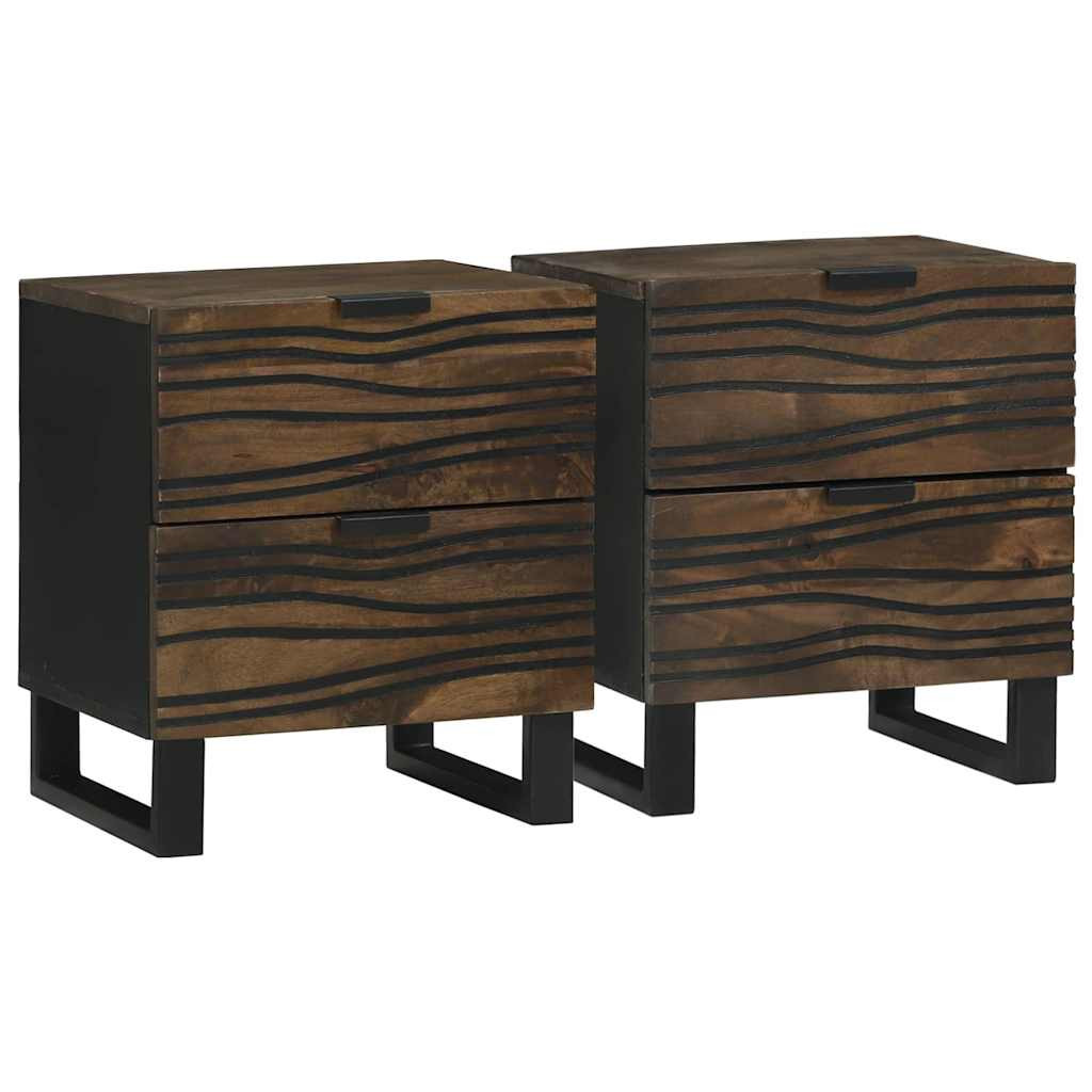 vidaXL Nachttisch 2 pcs Walnuss 40 x 33 x 46 cm Holzwerkstoff