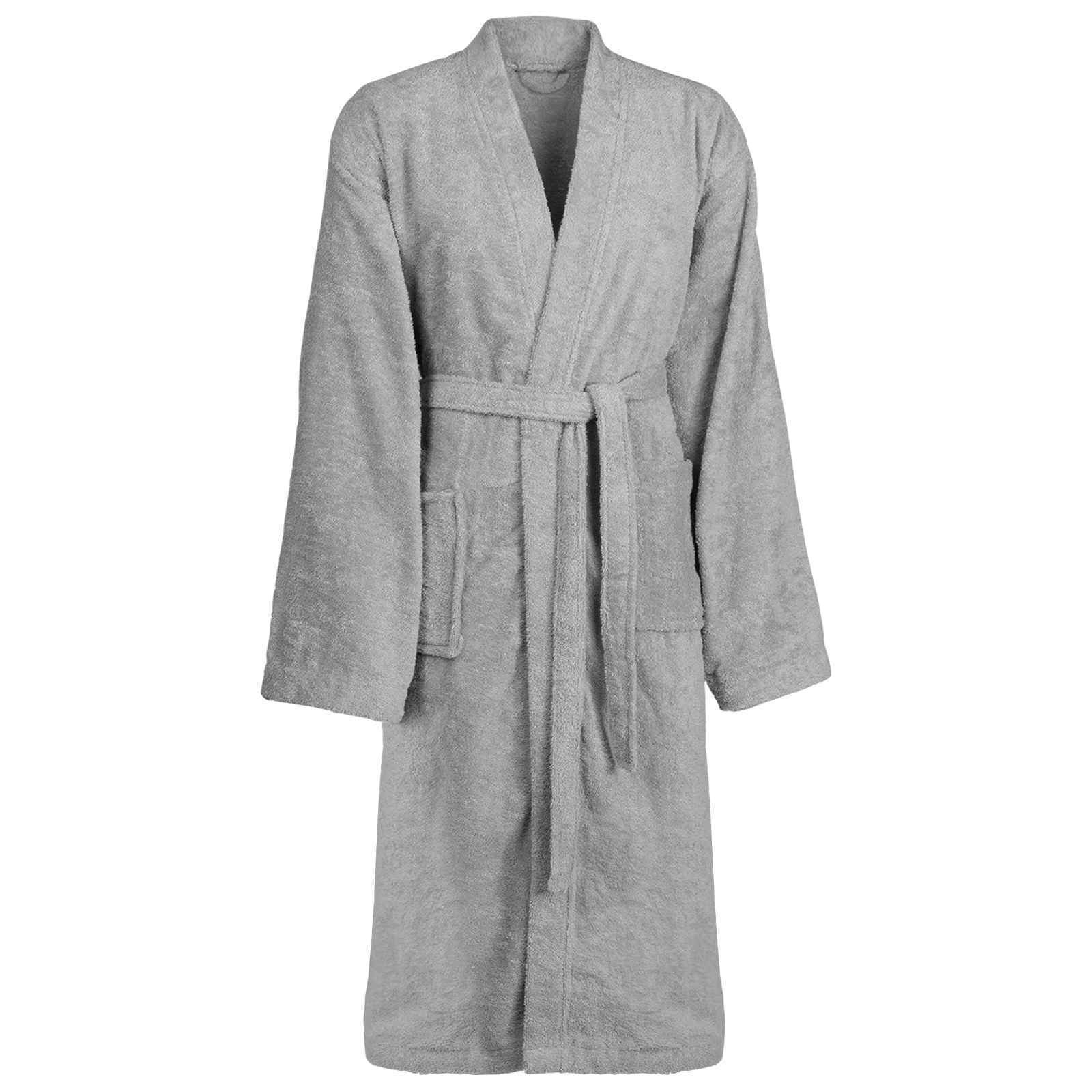 vidaXL Bademantel KINN Grau XXXL Baumwolle